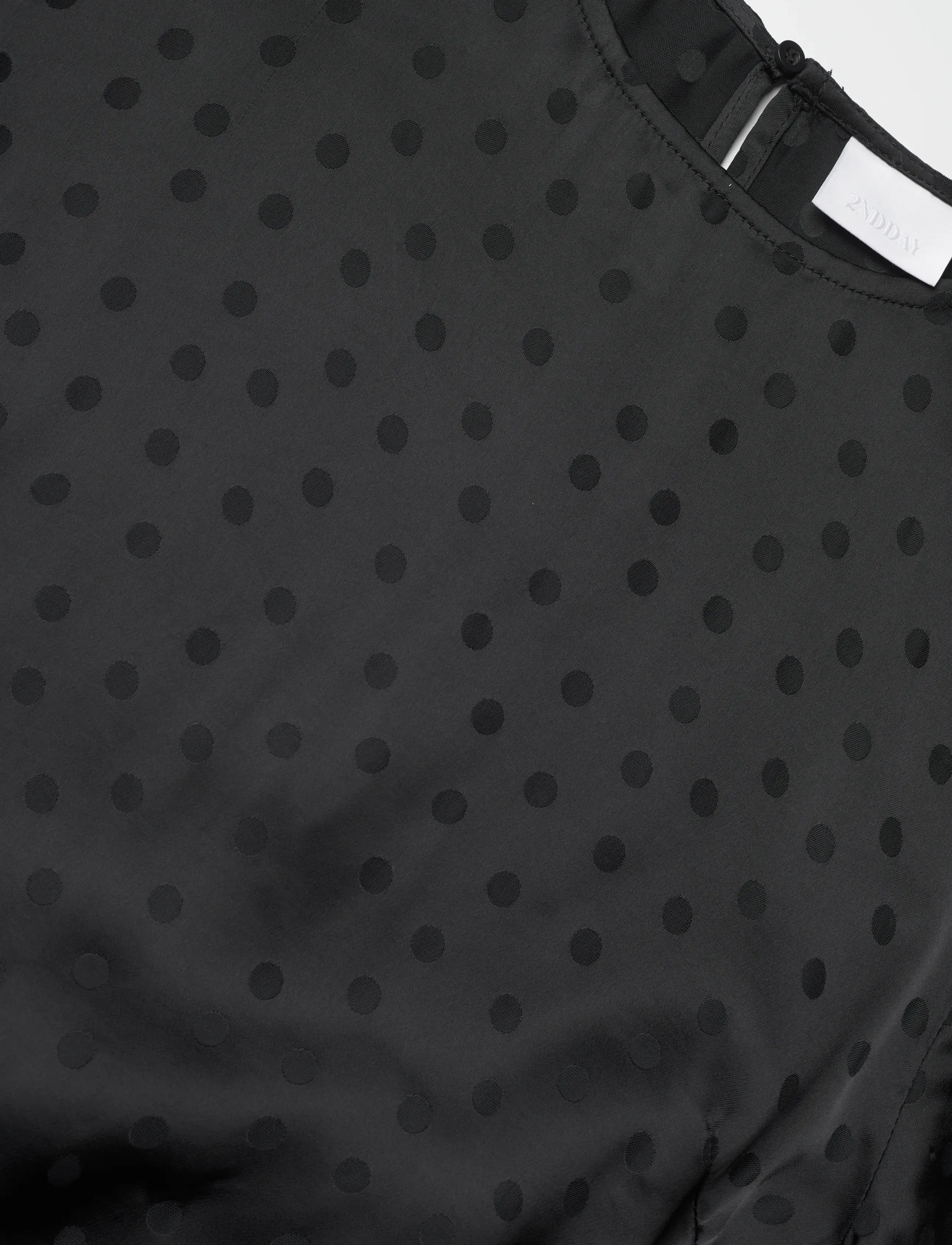 2NDDAY - 2ND Serenis - Jacquard Viscose - palaidinės trumpomis rankovėmis - black - 2