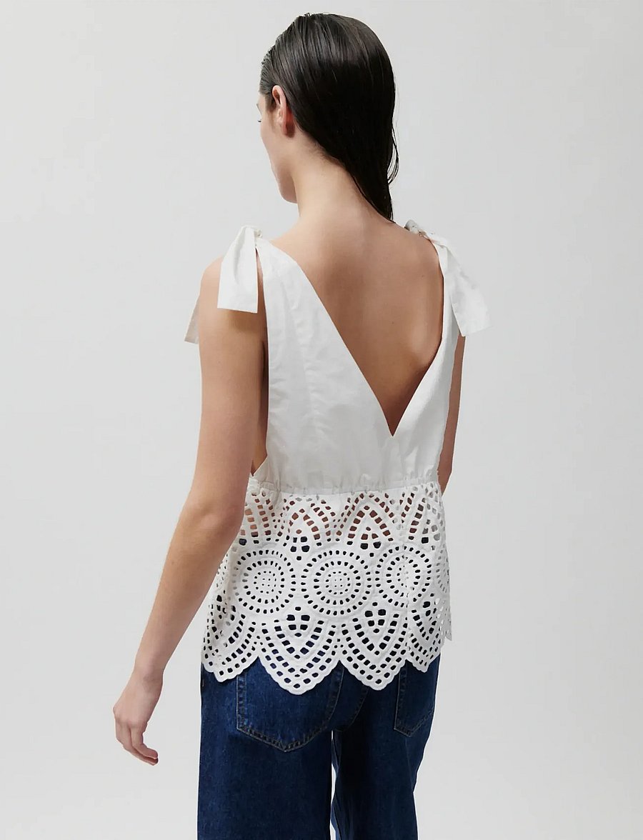 2NDDAY - 2ND Kuna - Poplin Charm - Ärmellose blusen - brilliant white - 4