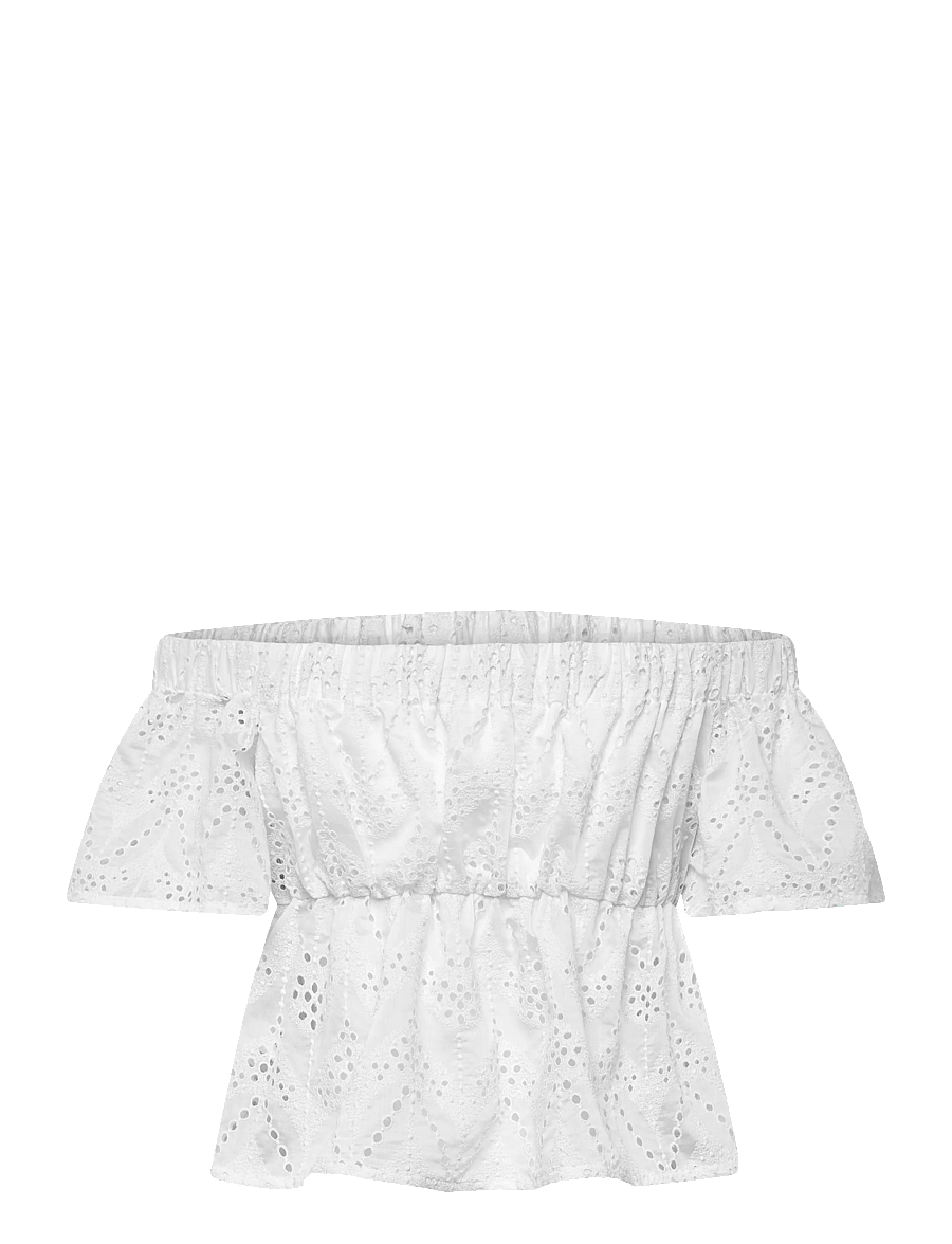 2NDDAY - 2ND Gian - Airy Anglaise - short-sleeved blouses - brilliant white - 2