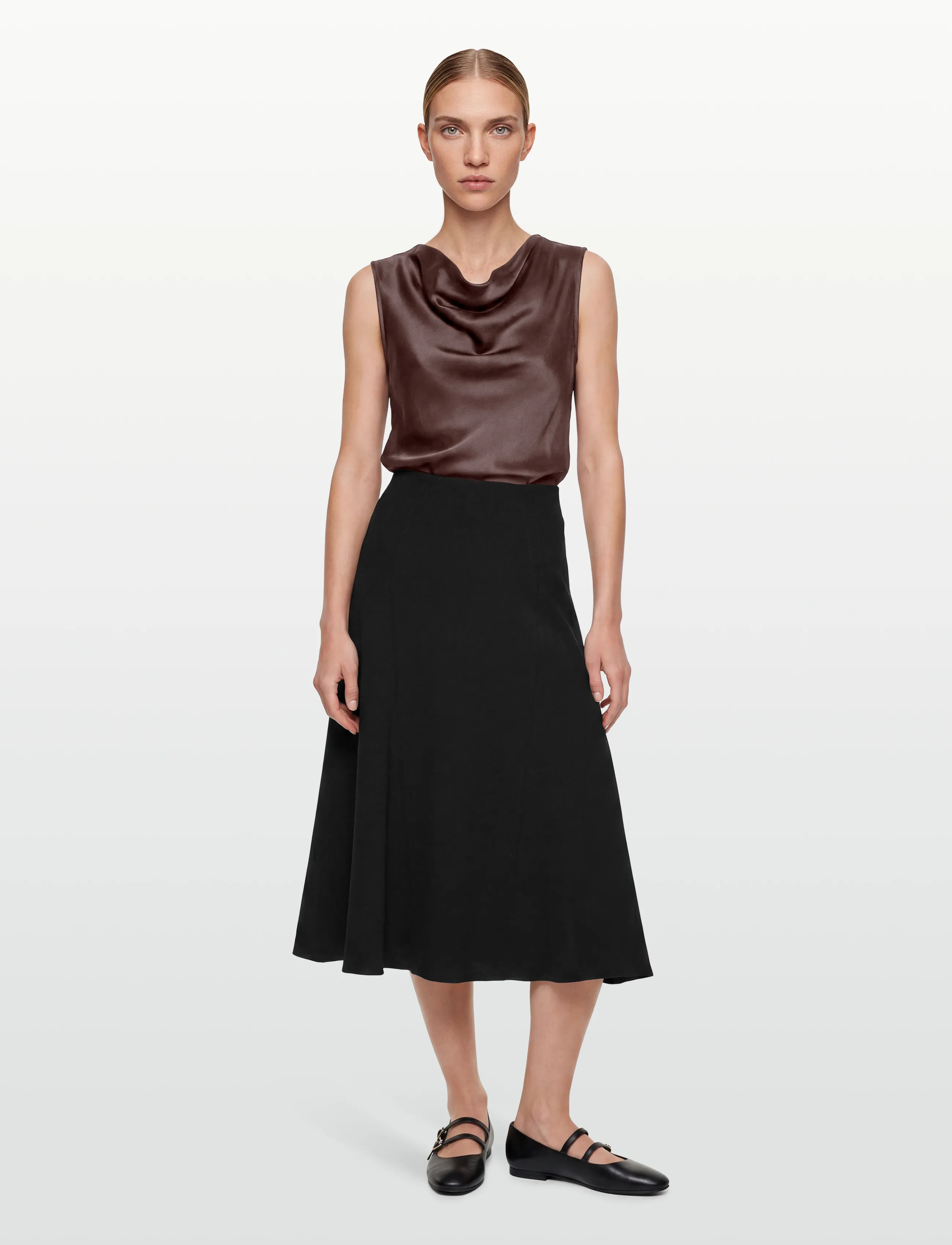2NDDAY 2Nd Amarosa - Viscose, 42, Brown, Bluser > Uden Ærmer, Dame