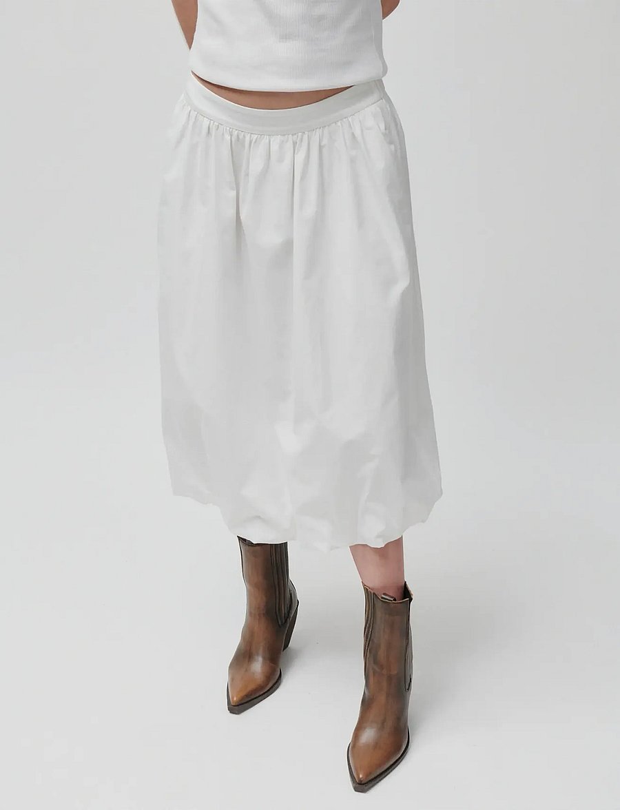 2NDDAY - 2ND Maude - Fine Crispy Poplin - midiseelikud - brilliant white - 0
