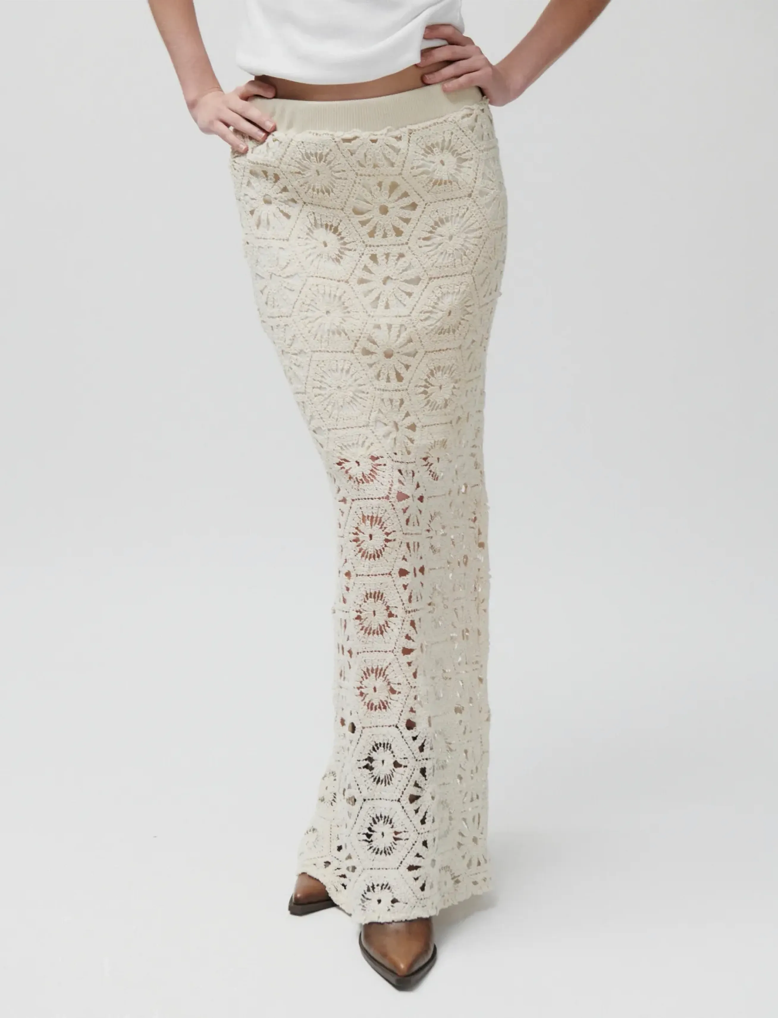 2NDDAY - 2ND Austina - Dry Crochet - maxi nederdele - tofu - 4
