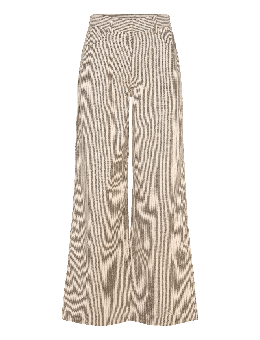 2NDDAY - 2ND Benette - Striped Linen blend - kostymbyxor - moonbeam - 1