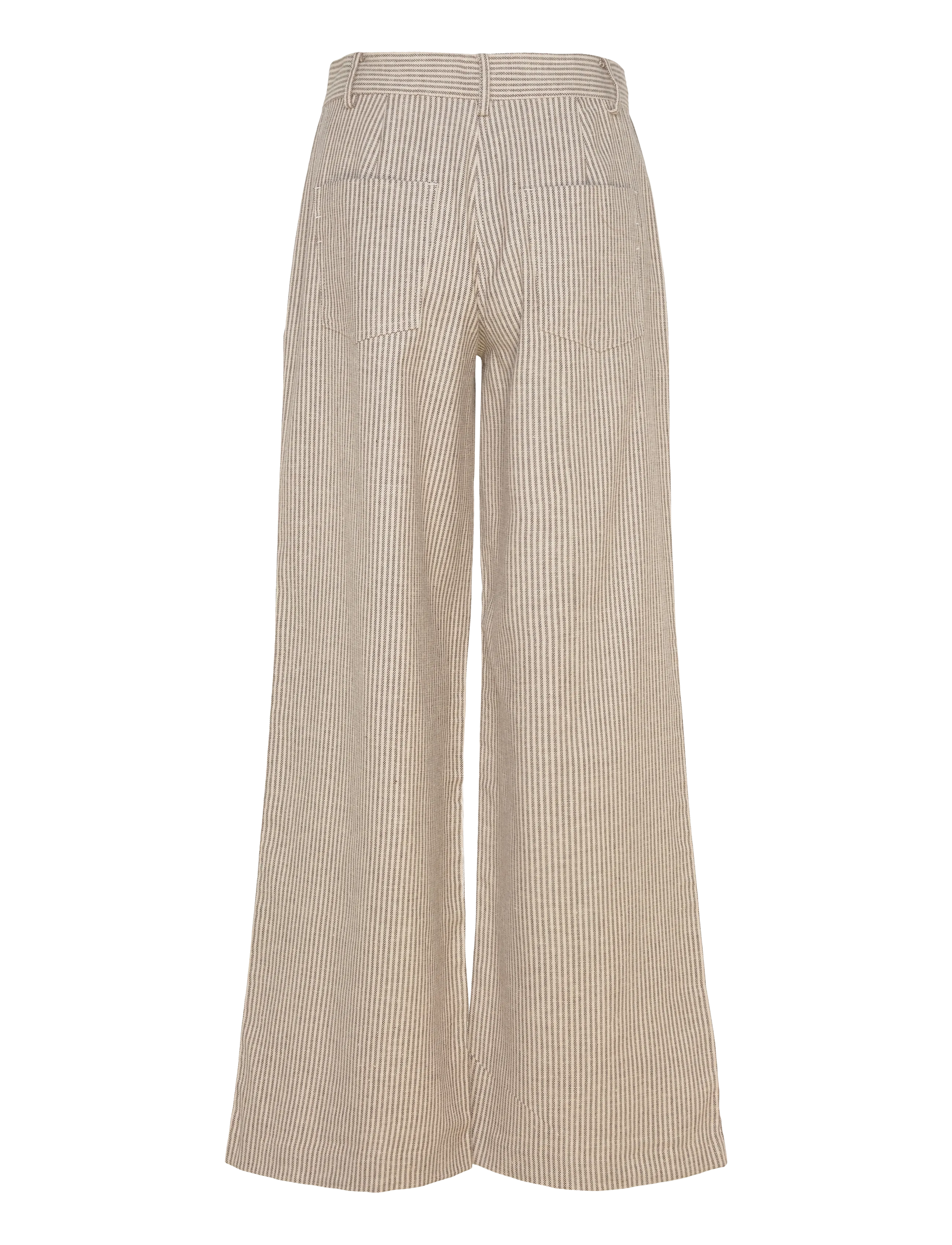 2NDDAY - 2ND Benette - Striped Linen blend - tailored trousers - moonbeam - 2