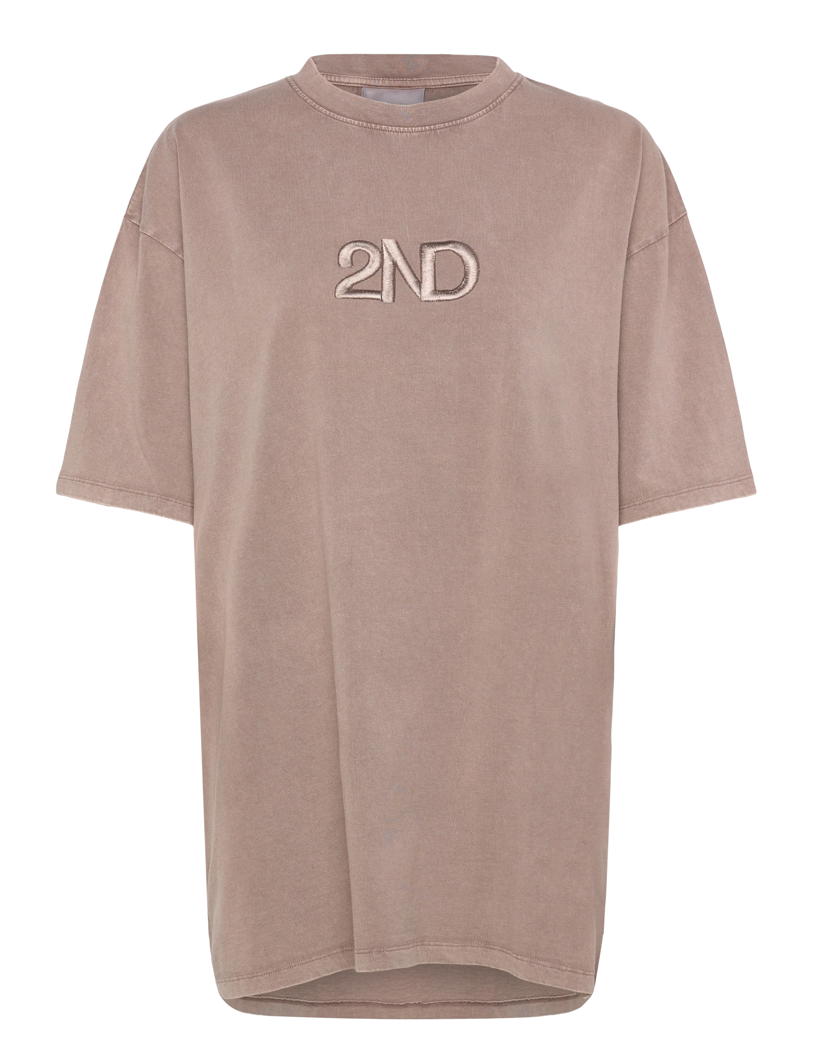 2NDDAY 2ND Ken TT - Overwashed Jersey - T-shirts - PLAZA TAUPE / brown