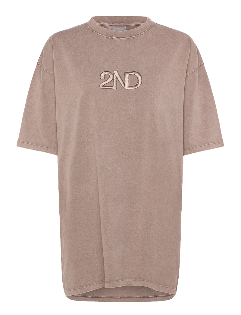 2NDDAY - 2ND Ken TT - Overwashed Jersey - t-shirts - plaza taupe - 1