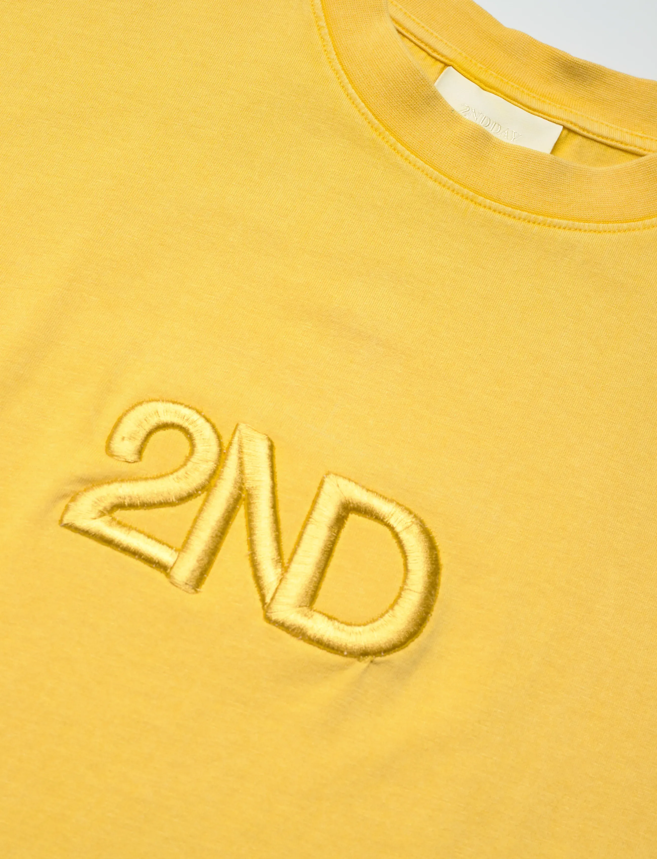 2NDDAY - 2ND Ken TT - Overwashed Jersey - t-shirts - spicy mustard - 4