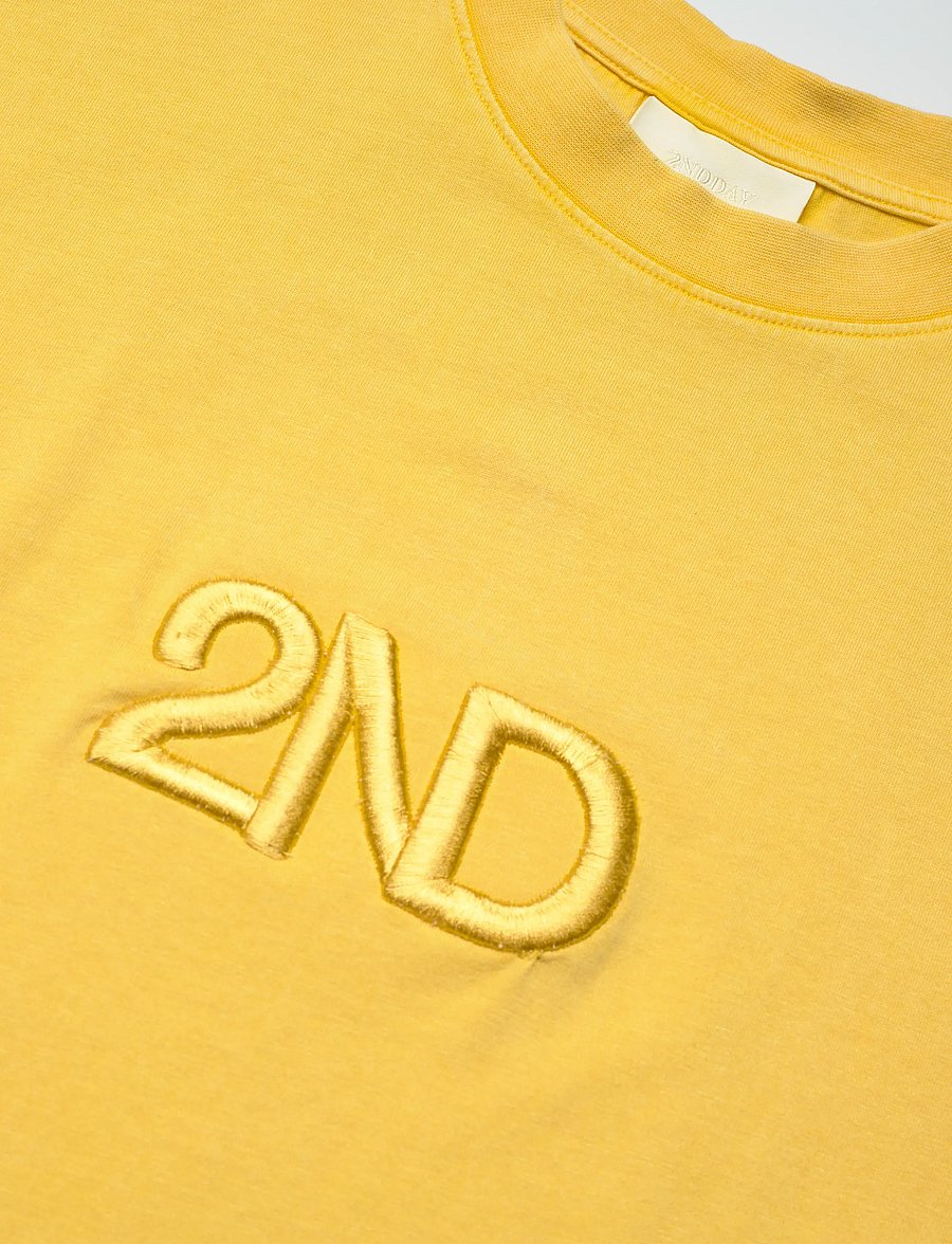 2NDDAY - 2ND Ken TT - Overwashed Jersey - t-shirts & tops - spicy mustard - 4