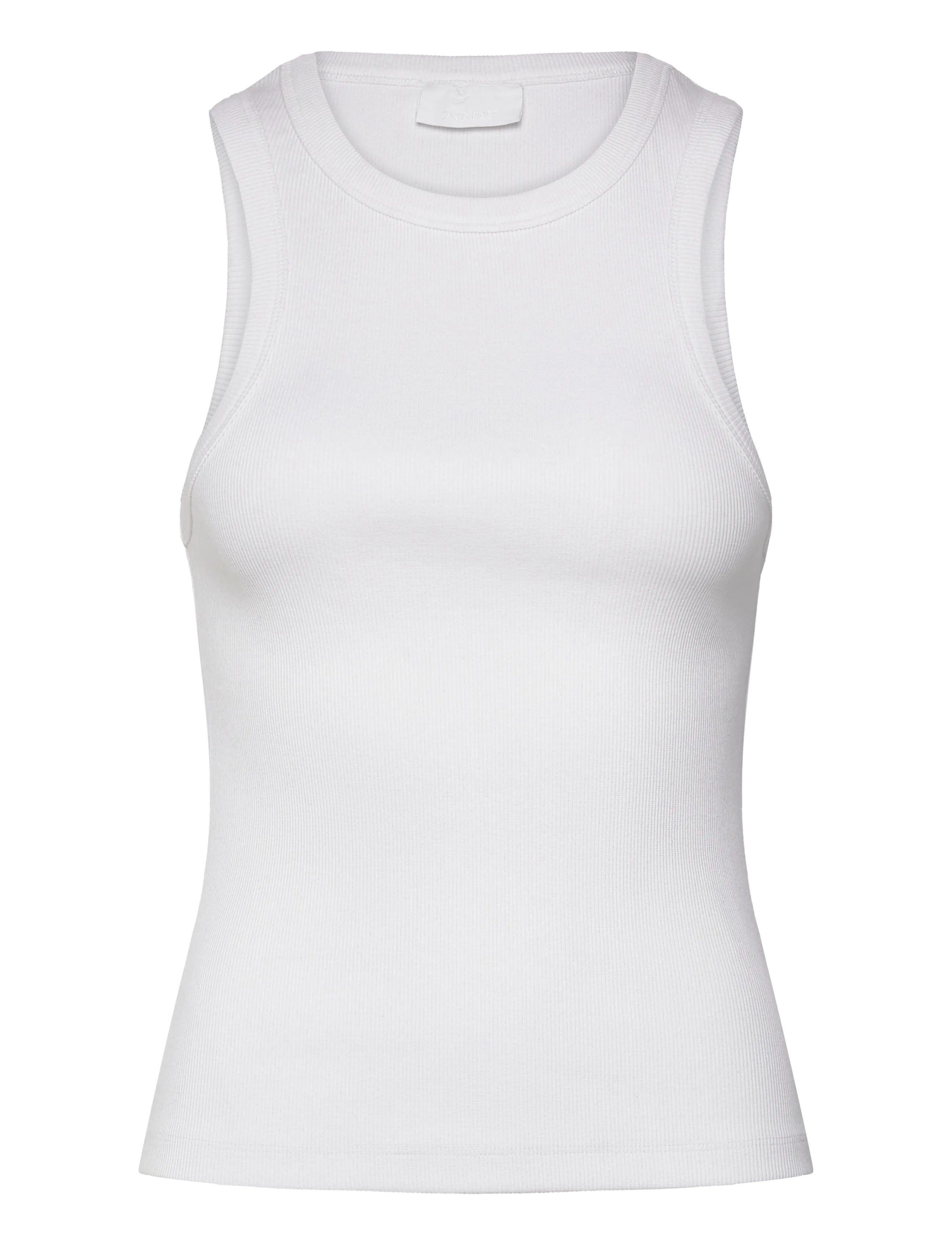 2NDDAY 2ND Purity TT - Daily Cotton Rib - 2NDDAY - BRILLIANT WHITE / white