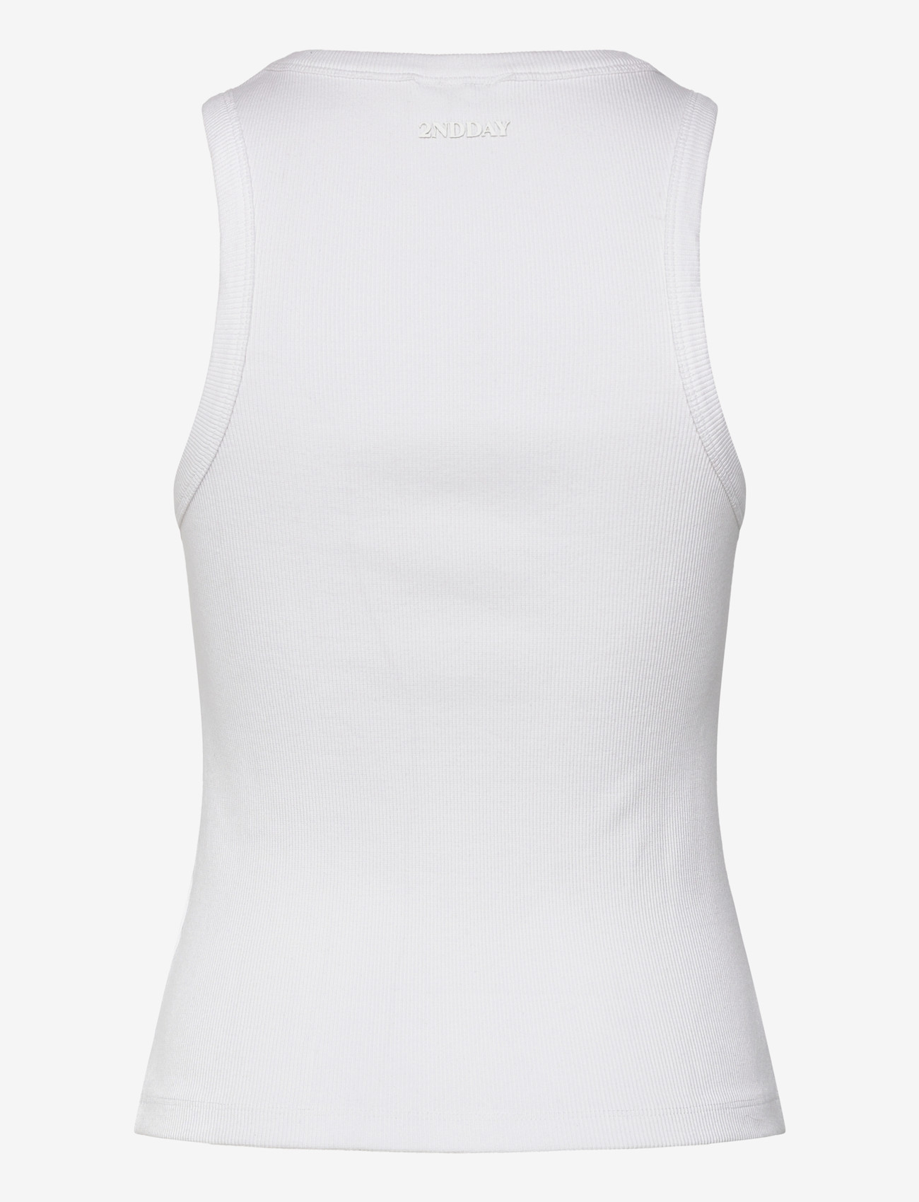 2NDDAY - 2ND Purity TT - Daily Cotton Rib - hauts sans manches - brilliant white - 2