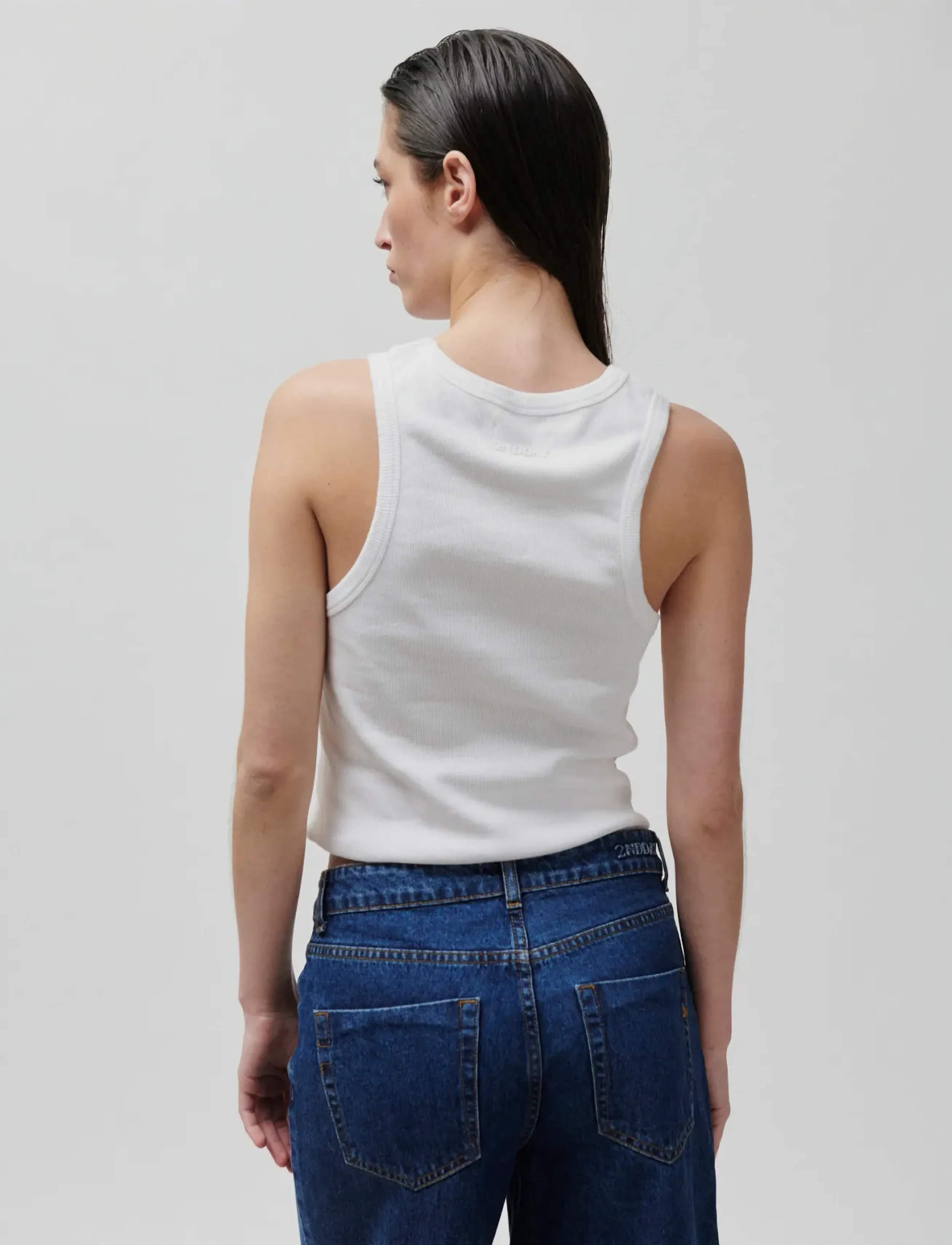 2NDDAY 2ND Purity TT - Daily Cotton Rib - T-särgid ja alussärgid - BRILLIANT WHITE / white