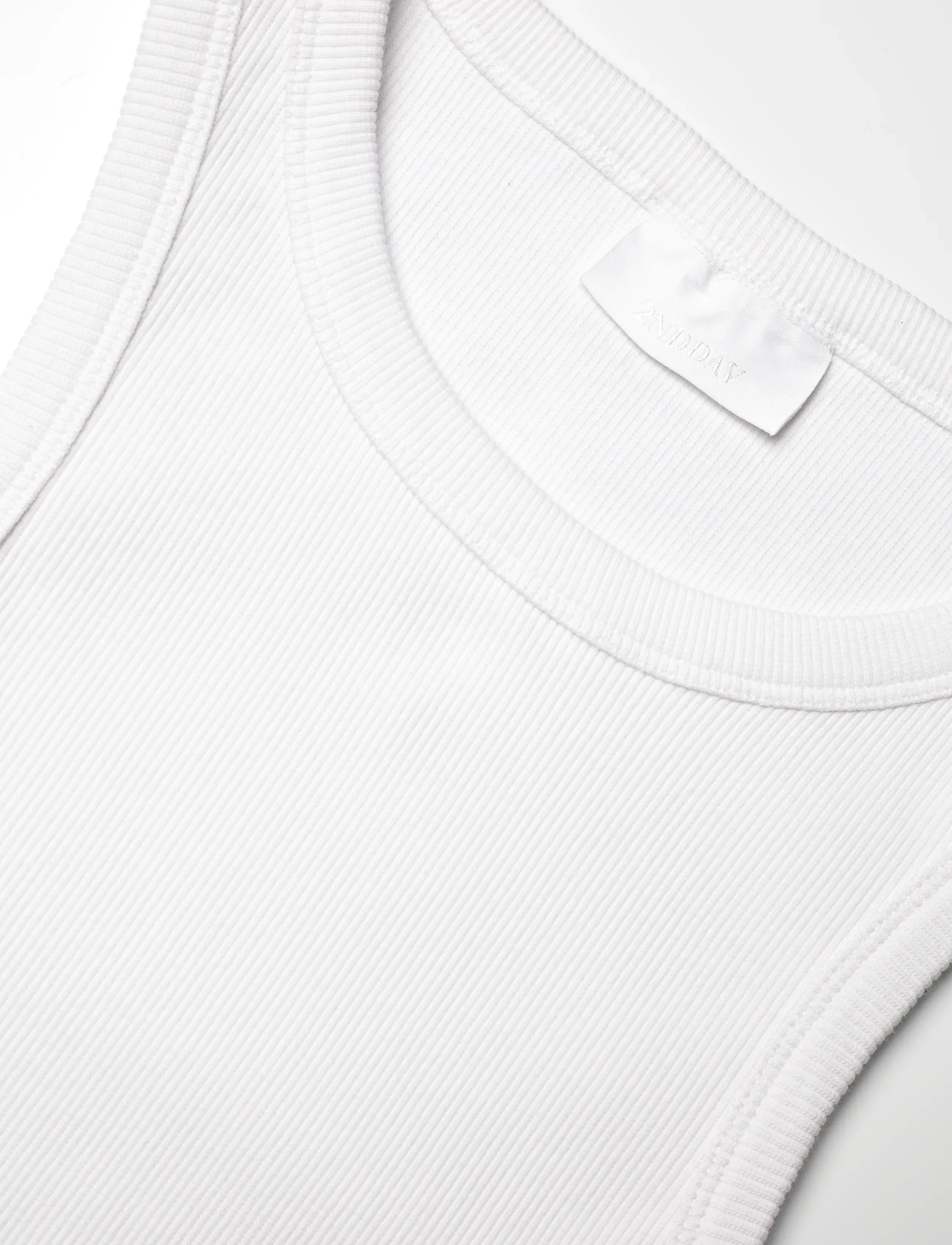2NDDAY - 2ND Purity TT - Daily Cotton Rib - Ærmeløse toppe - brilliant white - 5