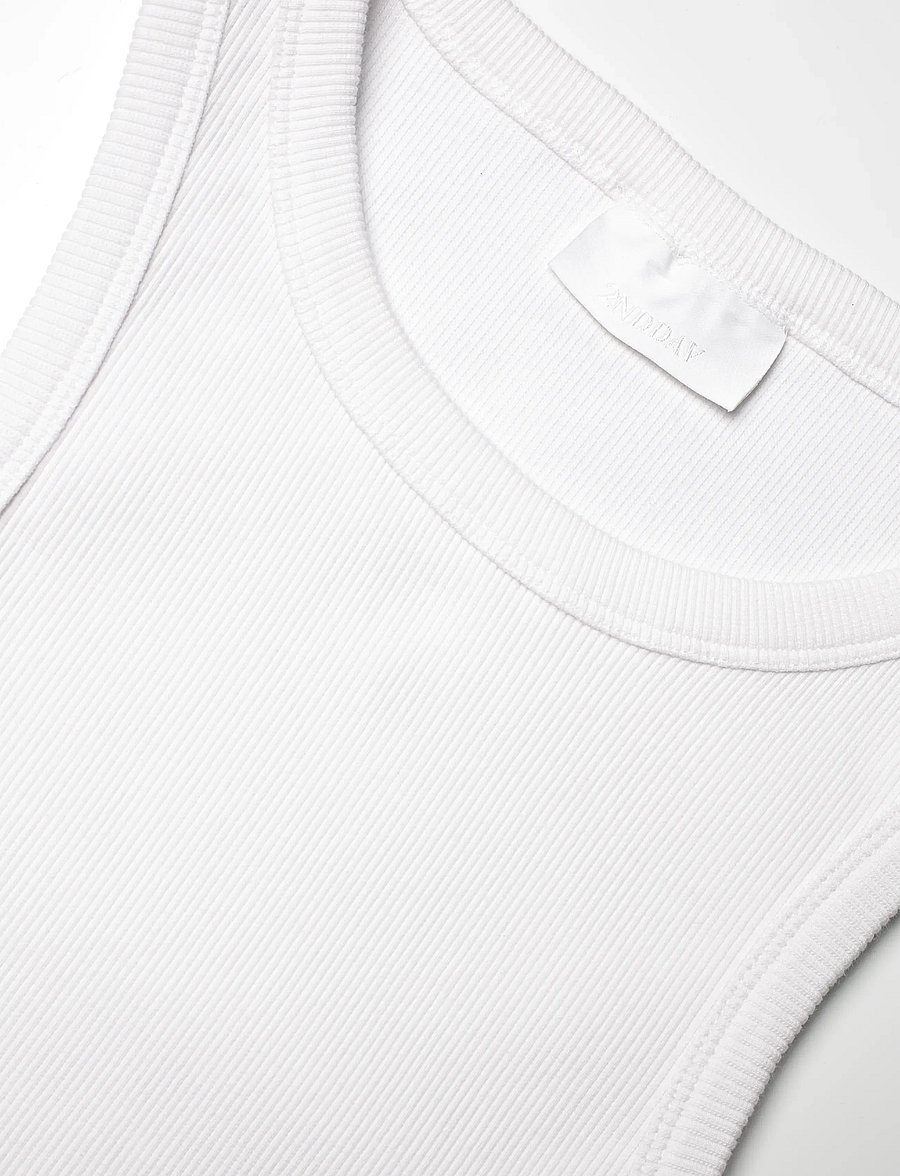 2NDDAY - 2ND Purity TT - Daily Cotton Rib - Ærmeløse toppe - brilliant white - 5