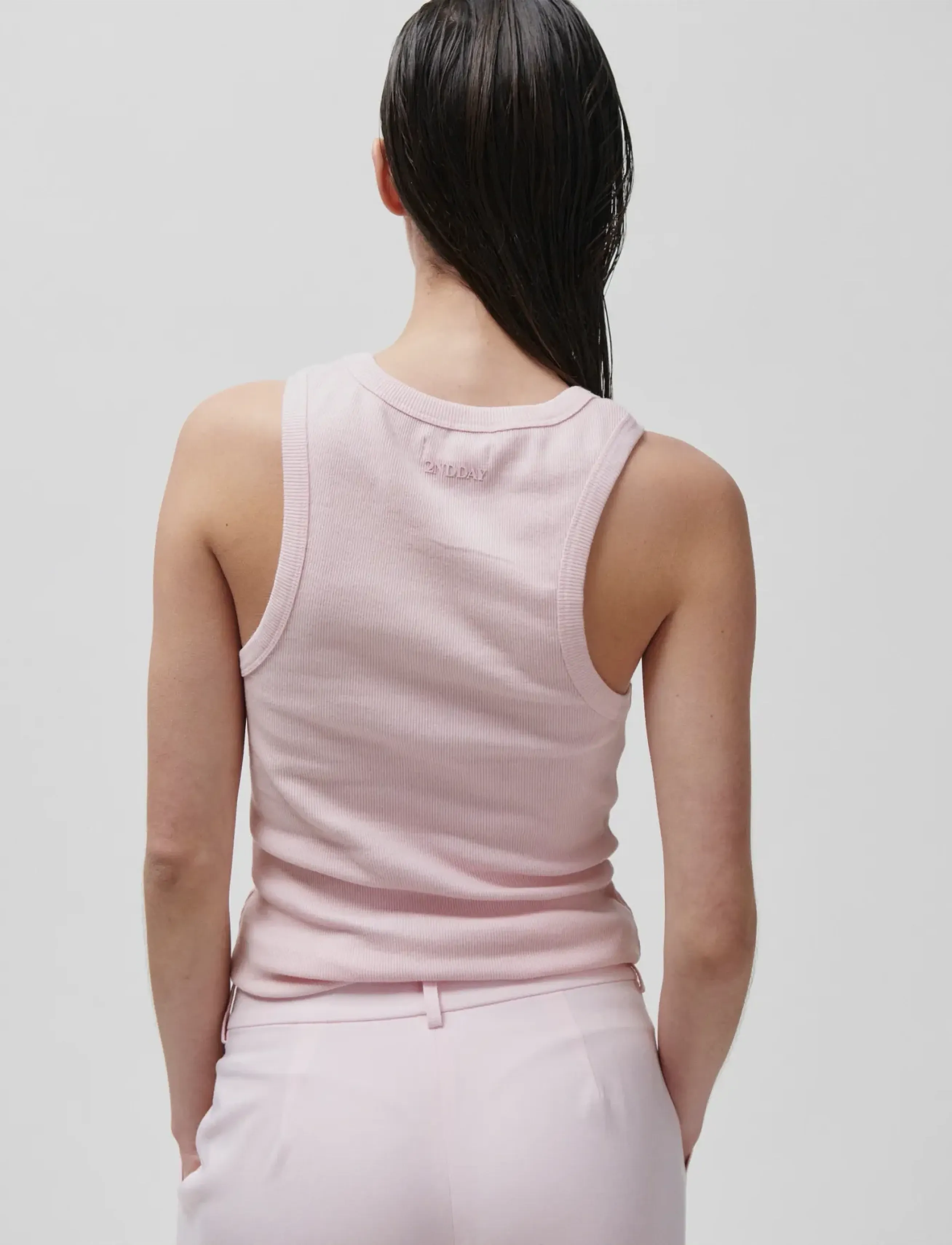 2NDDAY 2ND Purity TT - Daily Cotton Rib - T-shirts & Toppar - CHERRY BLOSSOM / pink/rose