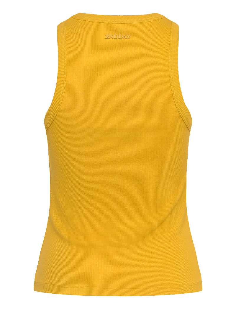 2NDDAY - 2ND Purity TT - Daily Cotton Rib - varrukateta alussärgid - spicy mustard - 1