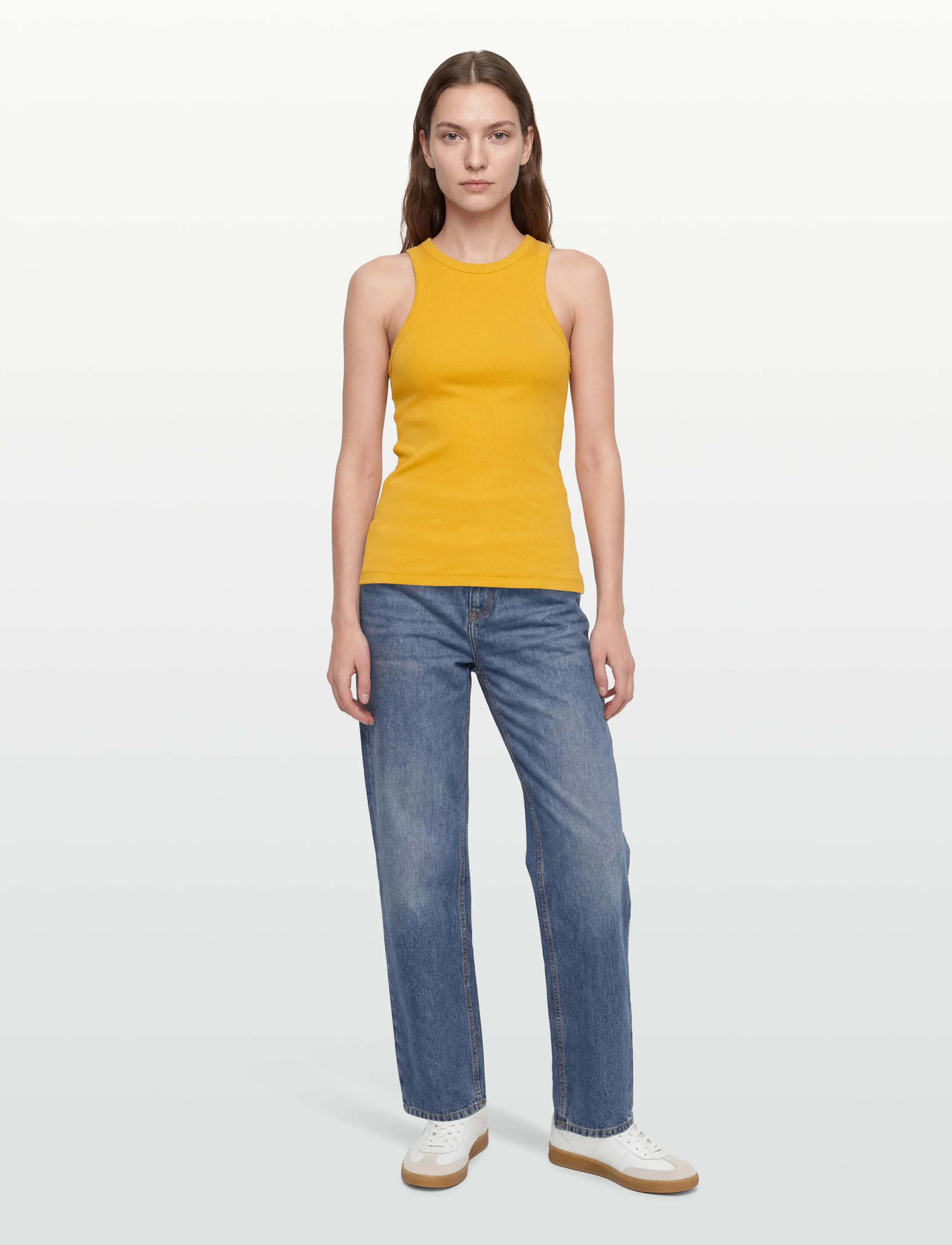 2NDDAY 2Nd Purity Tt Daily Cotton Rib, Kvinder, Ribbet Tanktop, Gul, Str: XXS