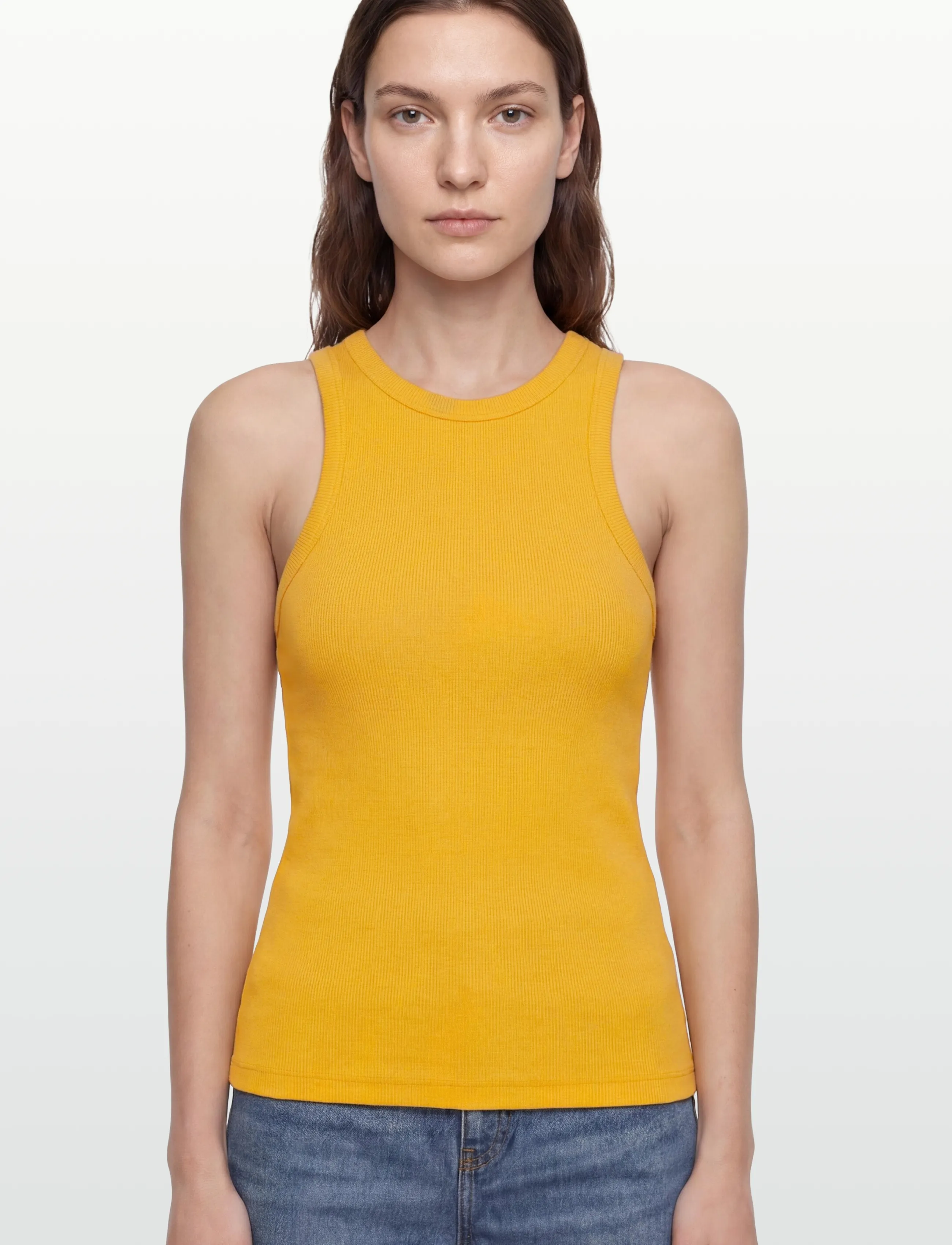 2NDDAY - 2ND Purity TT - Daily Cotton Rib - sleeveless tops - spicy mustard - 3