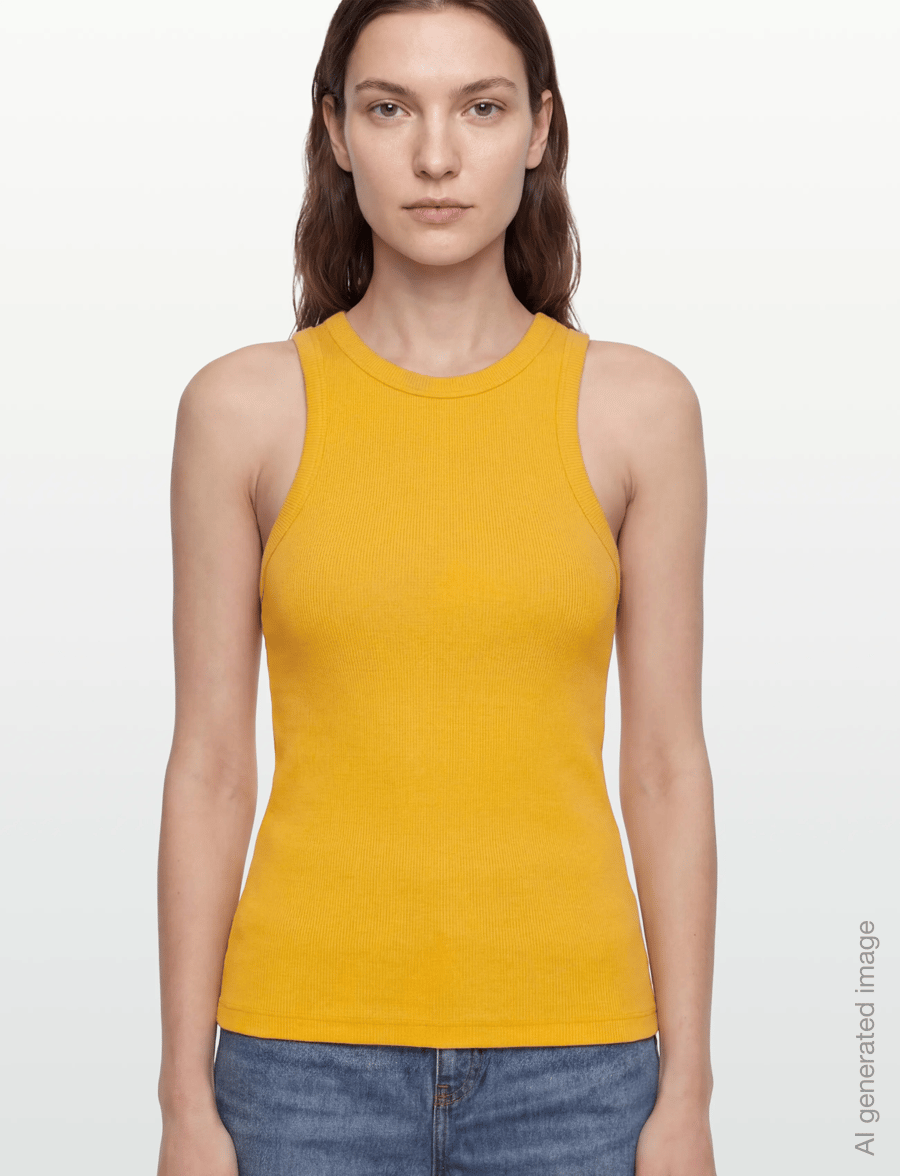 2NDDAY - 2ND Purity TT - Daily Cotton Rib - Ärmellose tops - spicy mustard - 3