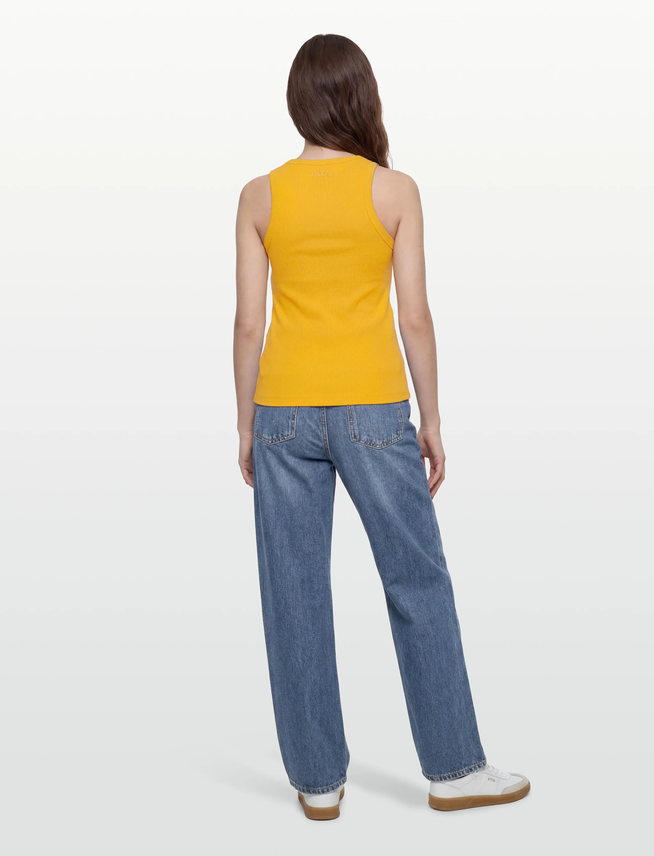 2NDDAY - 2ND Purity TT - Daily Cotton Rib - sleeveless tops - spicy mustard - 4