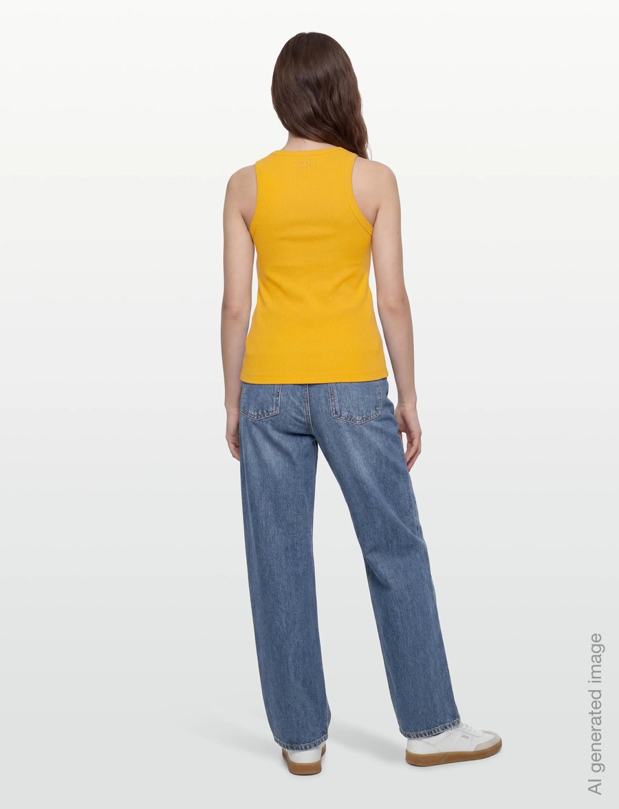 2NDDAY - 2ND Purity TT - Daily Cotton Rib - Ärmellose tops - spicy mustard - 4