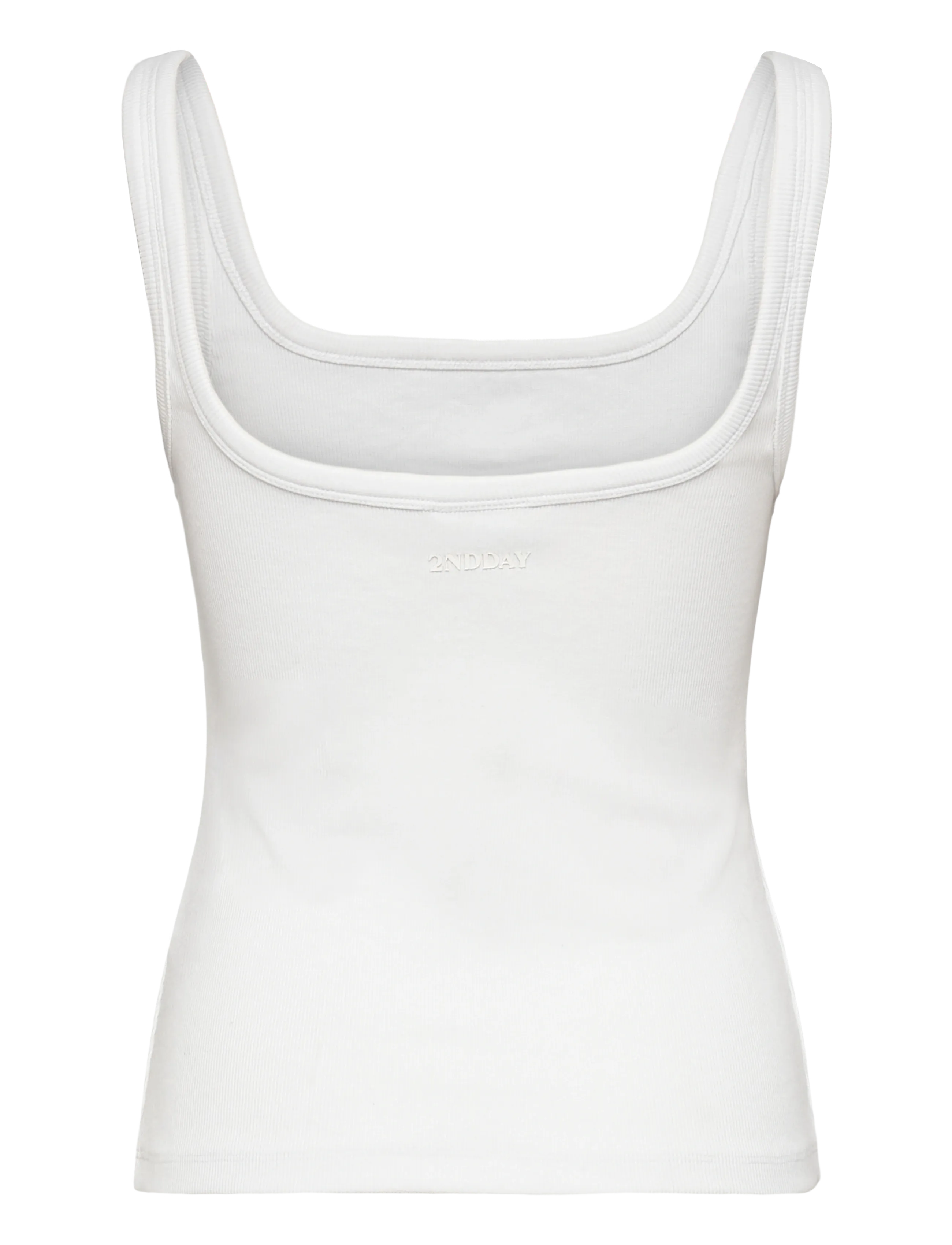 2NDDAY - 2ND Viper TT - Daily Cotton Rib - sleeveless tops - brilliant white - 2