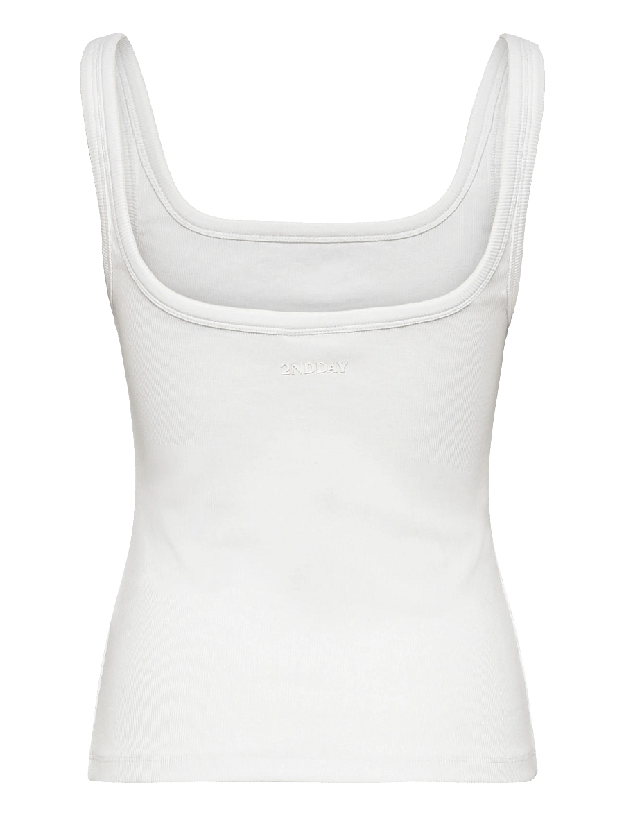 2NDDAY - 2ND Viper TT - Daily Cotton Rib - Ärmellose tops - brilliant white - 2