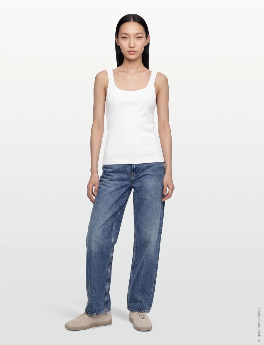 2NDDAY - 2ND Viper TT - Daily Cotton Rib - Ärmellose tops - brilliant white - 0