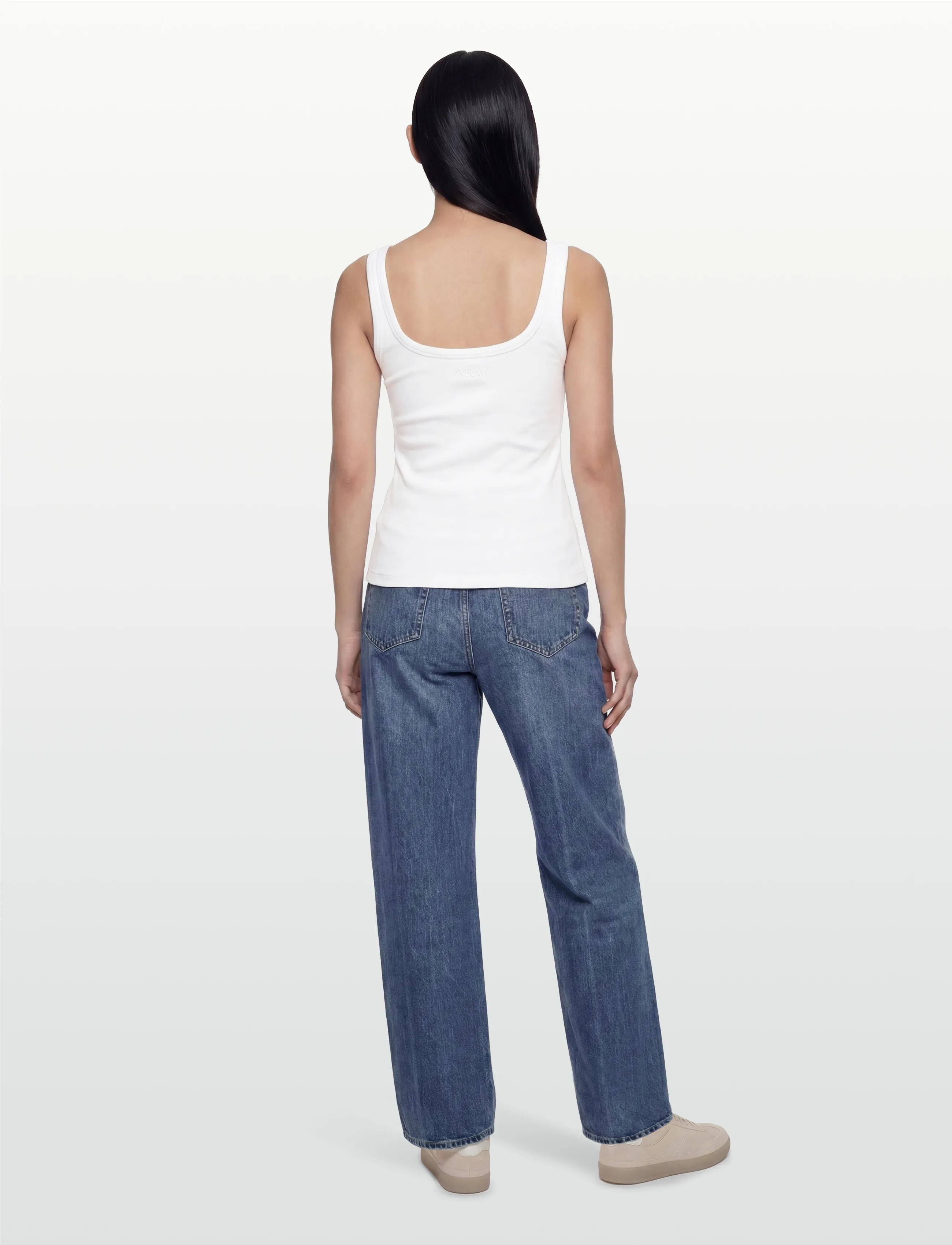 2NDDAY - 2ND Viper TT - Daily Cotton Rib - sleeveless tops - brilliant white - 4