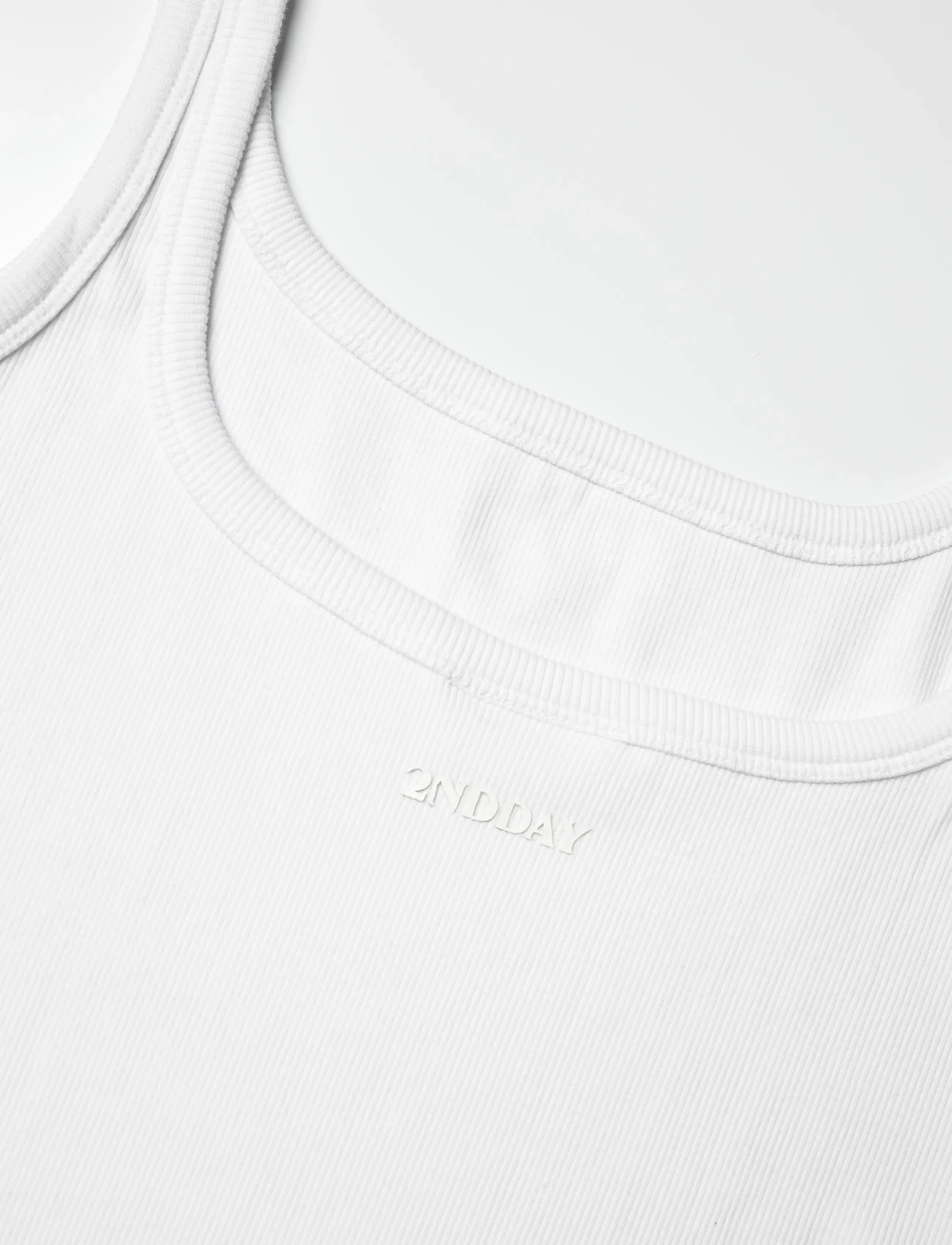 2NDDAY - 2ND Viper TT - Daily Cotton Rib - sleeveless tops - brilliant white - 5