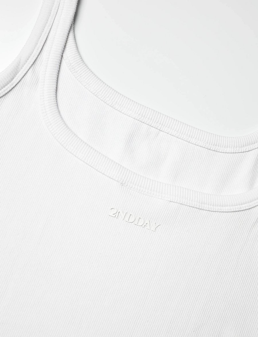 2NDDAY - 2ND Viper TT - Daily Cotton Rib - Ärmellose tops - brilliant white - 5