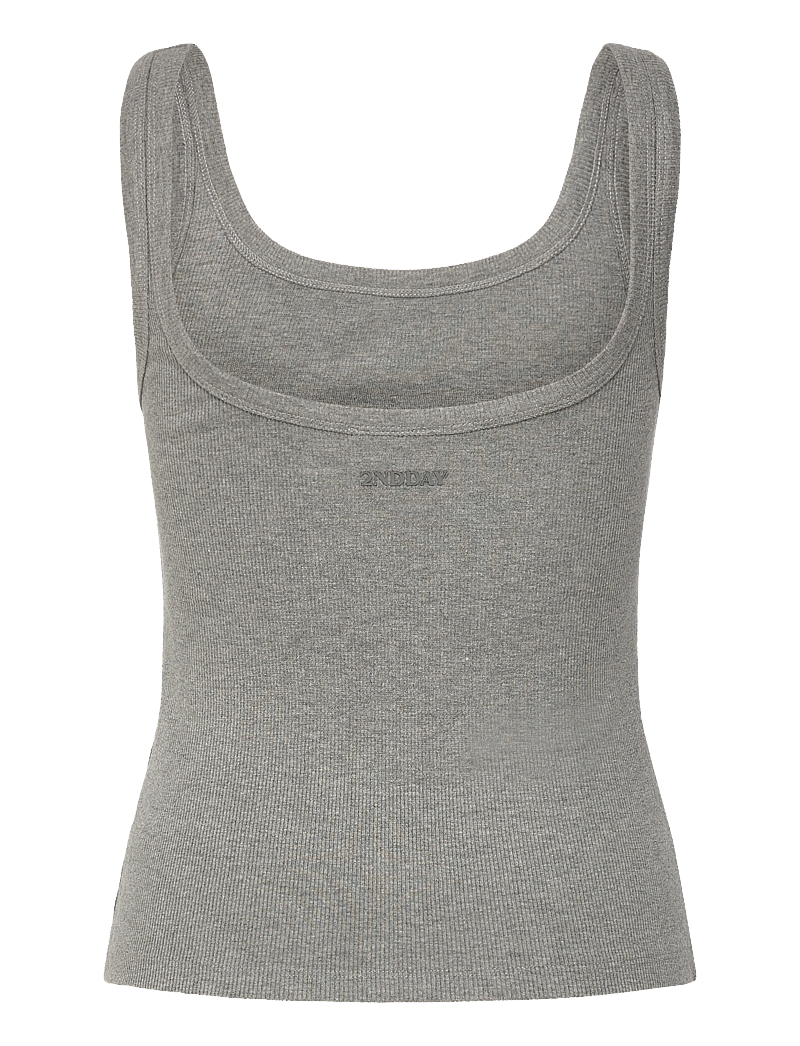 2NDDAY - 2ND Viper TT - Daily Cotton Rib - varrukateta alussärgid - grey melange - 2