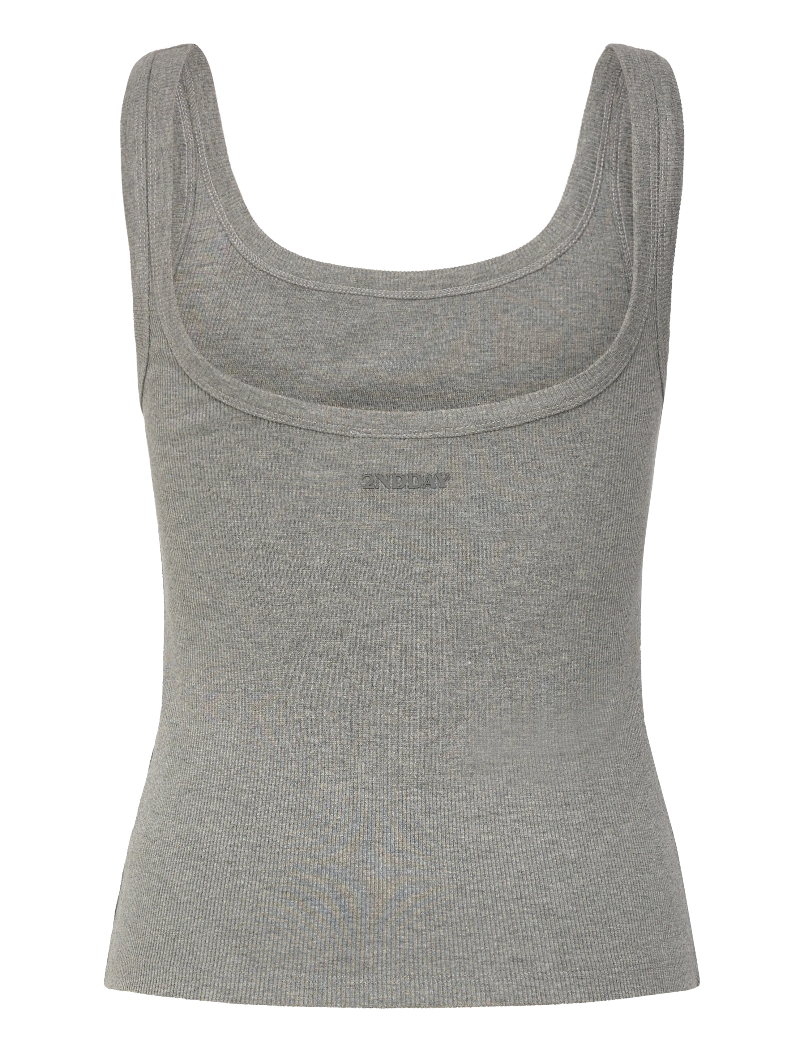 2NDDAY - 2ND Viper TT - Daily Cotton Rib - sleeveless tops - grey melange - 2