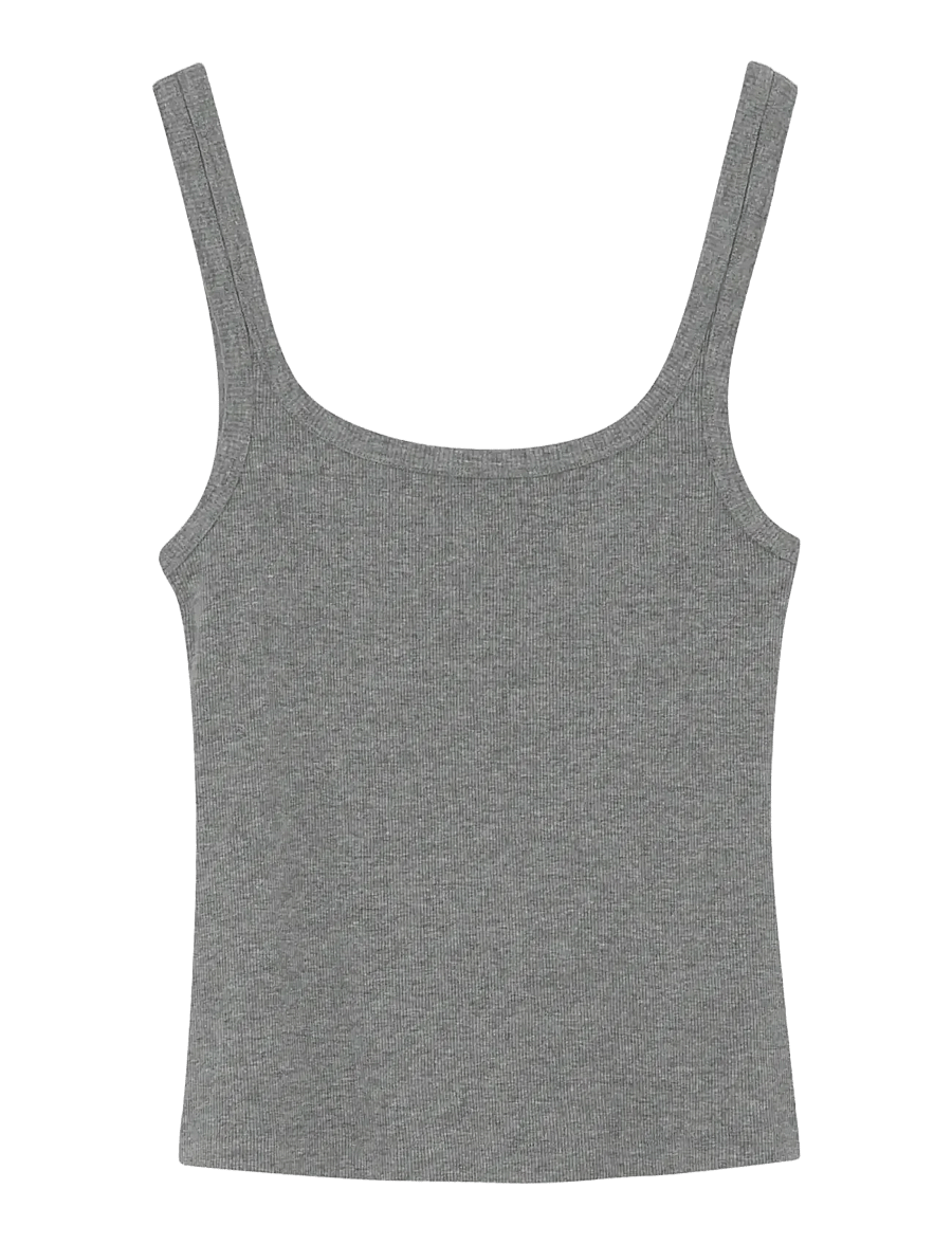 2NDDAY - 2ND Viper TT - Daily Cotton Rib - Ärmellose tops - grey melange - 3