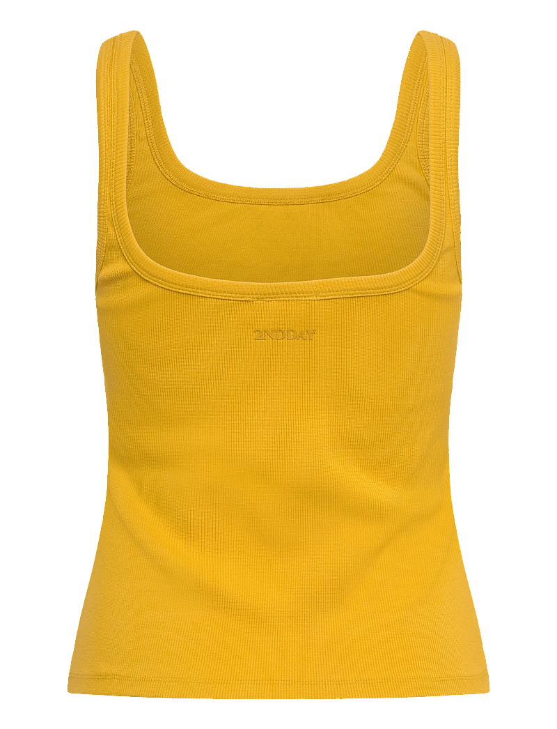 2NDDAY - 2ND Viper TT - Daily Cotton Rib - Ärmellose tops - spicy mustard - 2