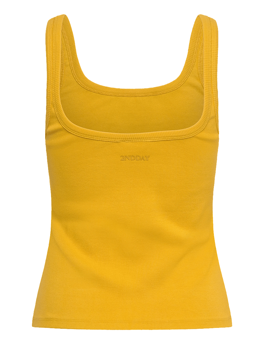 2NDDAY - 2ND Viper TT - Daily Cotton Rib - Ärmellose tops - spicy mustard - 2