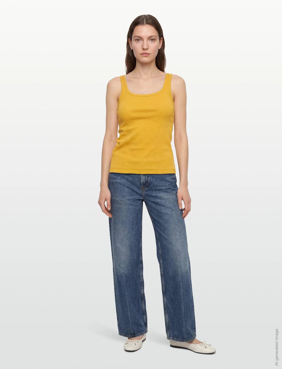 2NDDAY - 2ND Viper TT - Daily Cotton Rib - Ärmellose tops - spicy mustard - 0