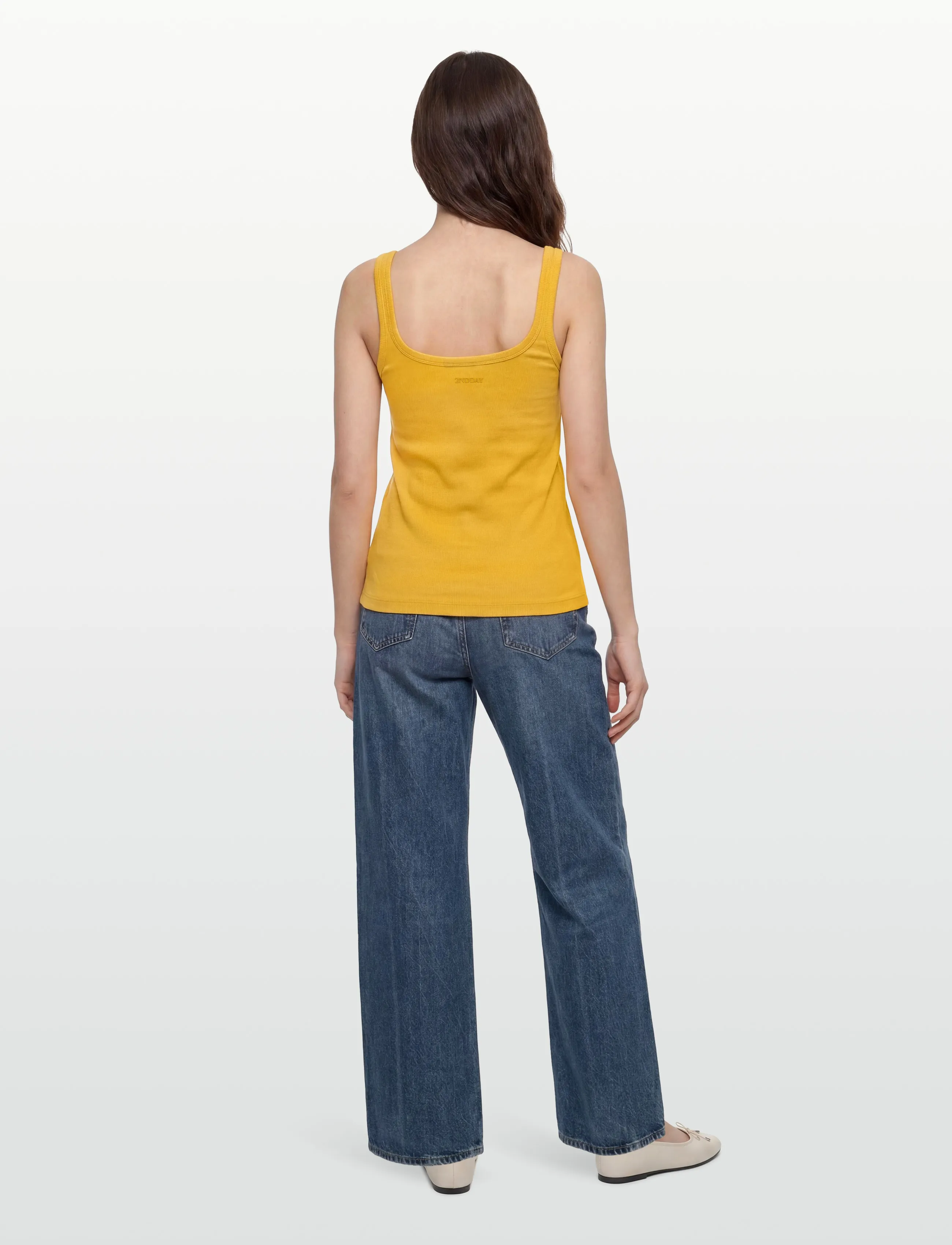 2NDDAY - 2ND Viper TT - Daily Cotton Rib - Ärmellose tops - spicy mustard - 4