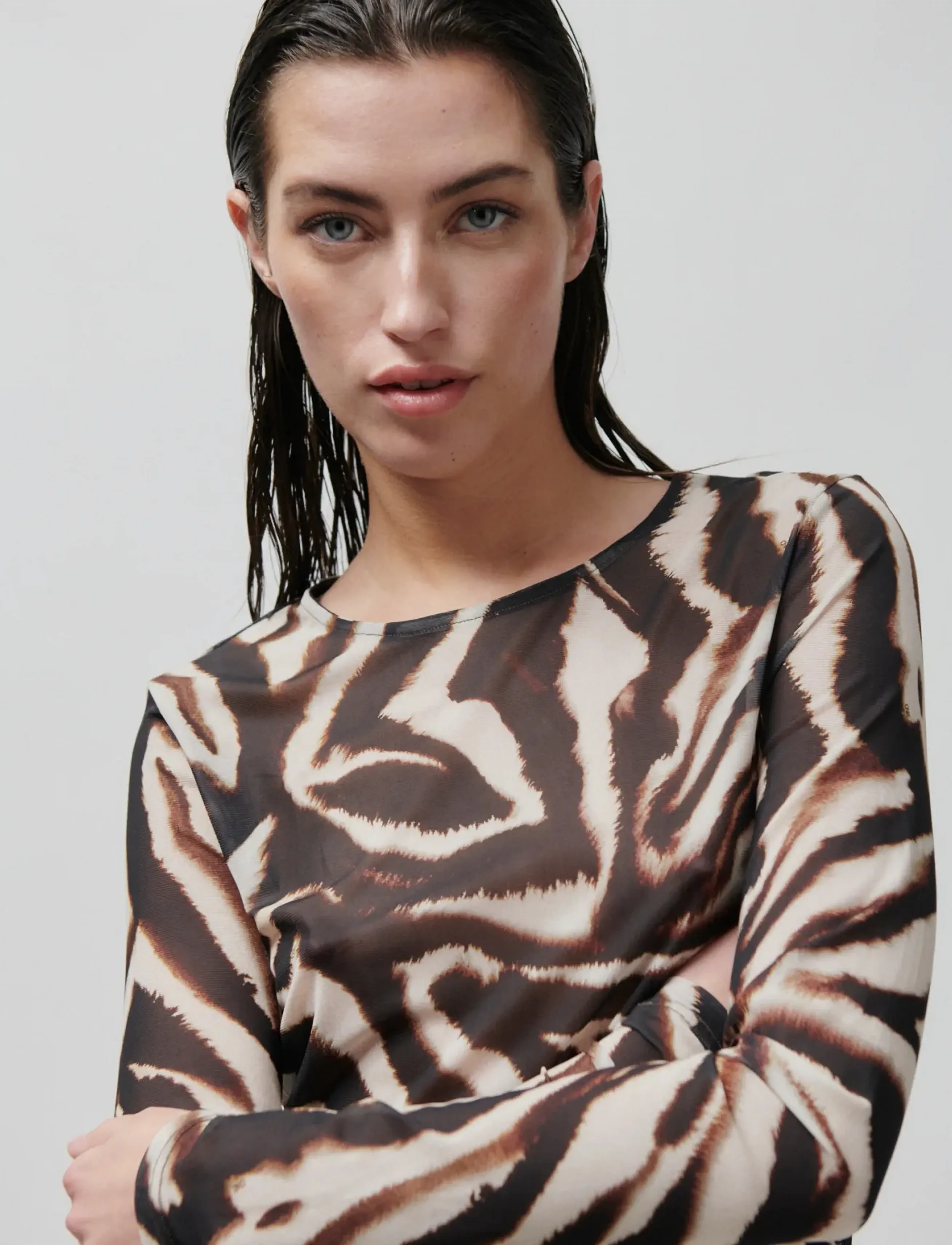 2NDDAY - 2ND Carlina - Soft Mesh - palaidinukės ilgomis rankovėmis - java zebra - 4
