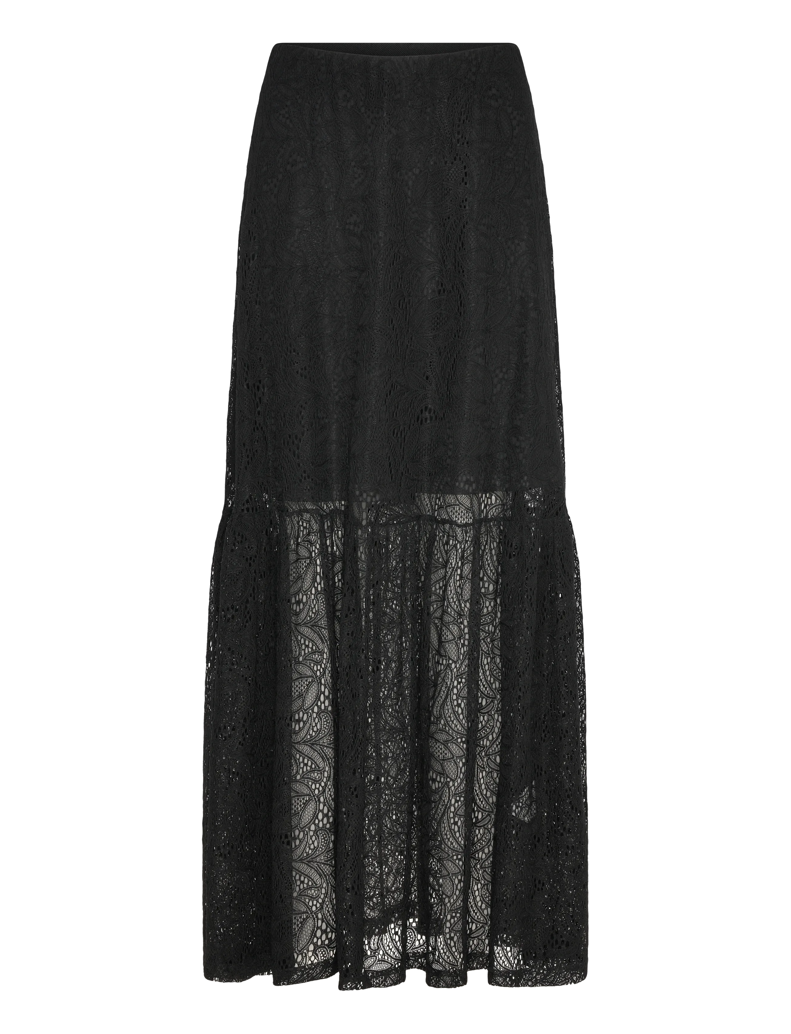 2NDDAY 2ND Cleam - Airy Lace - Maxi nederdele - BLACK / black
