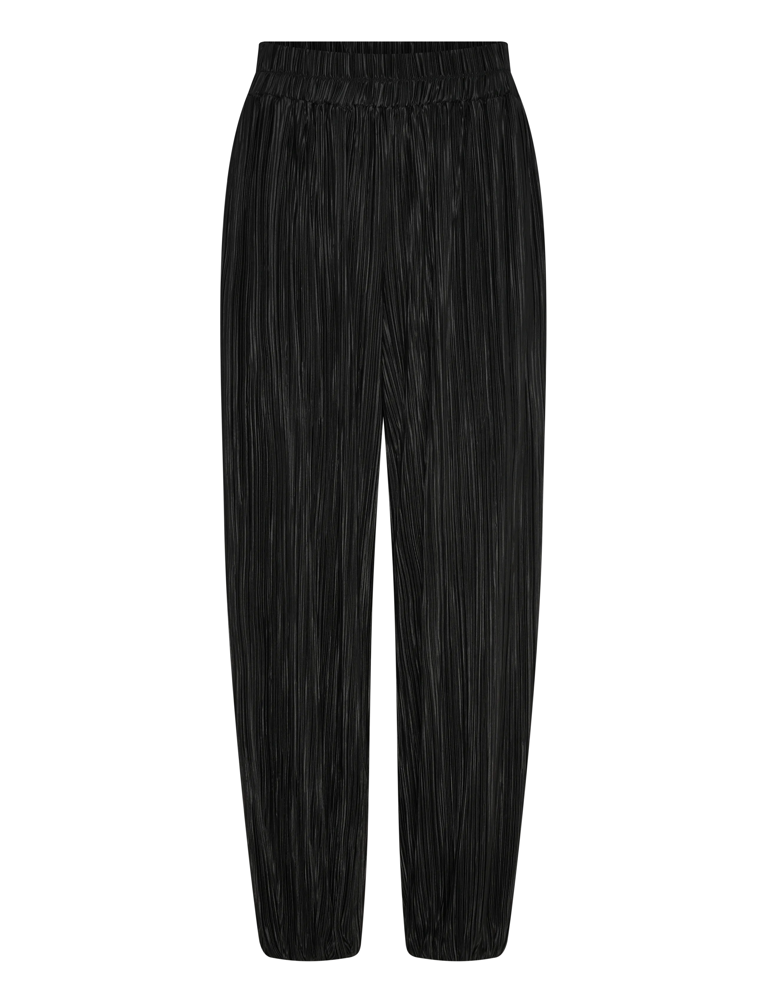 2NDDAY 2ND Maudis - Stretch Plisse - Bukser - BLACK / black