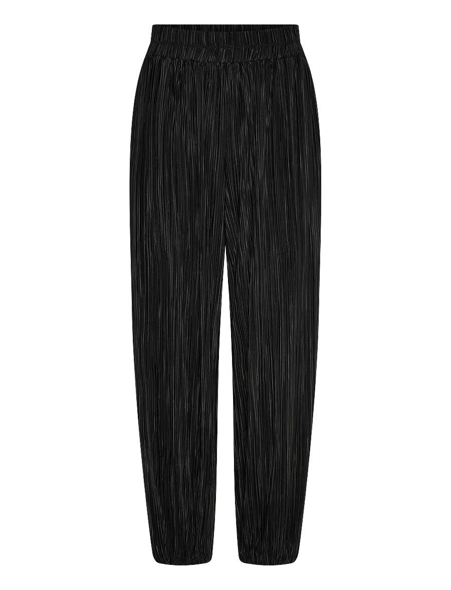 2NDDAY - 2ND Maudis - Stretch Plisse - hosen mit weitem bein - black - 1