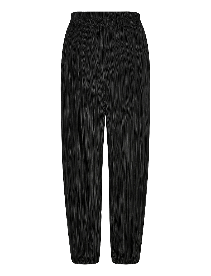 2NDDAY - 2ND Maudis - Stretch Plisse - hosen mit weitem bein - black - 2