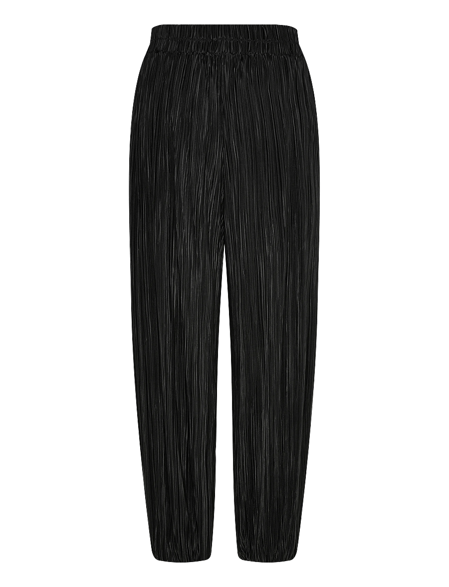2NDDAY - 2ND Maudis - Stretch Plisse - hosen mit weitem bein - black - 2