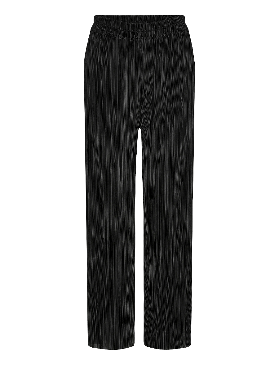 2NDDAY - 2ND Minka - Stretch Plisse - hosen mit weitem bein - black - 1