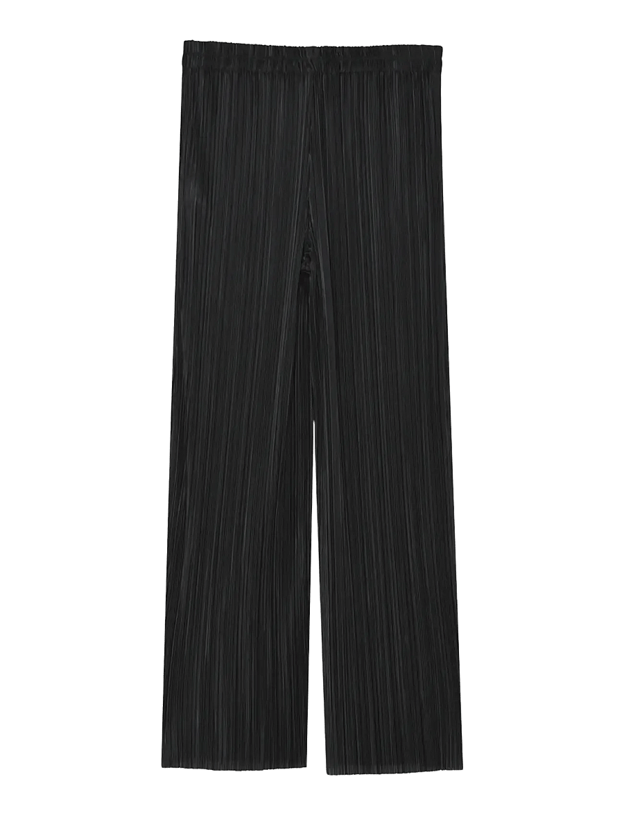 2NDDAY - 2ND Minka - Stretch Plisse - hosen mit weitem bein - black - 4