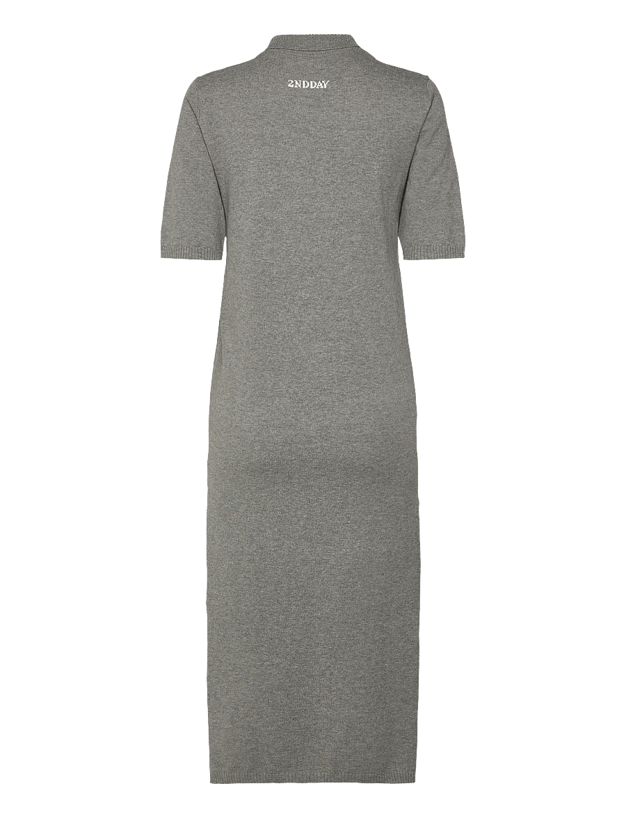 2NDDAY - 2ND Paula - Soft Wool Blend - kootud kleidid - light grey melange - 2