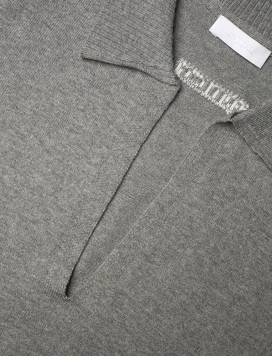 2NDDAY - 2ND Paula - Soft Wool Blend - kootud kleidid - light grey melange - 5