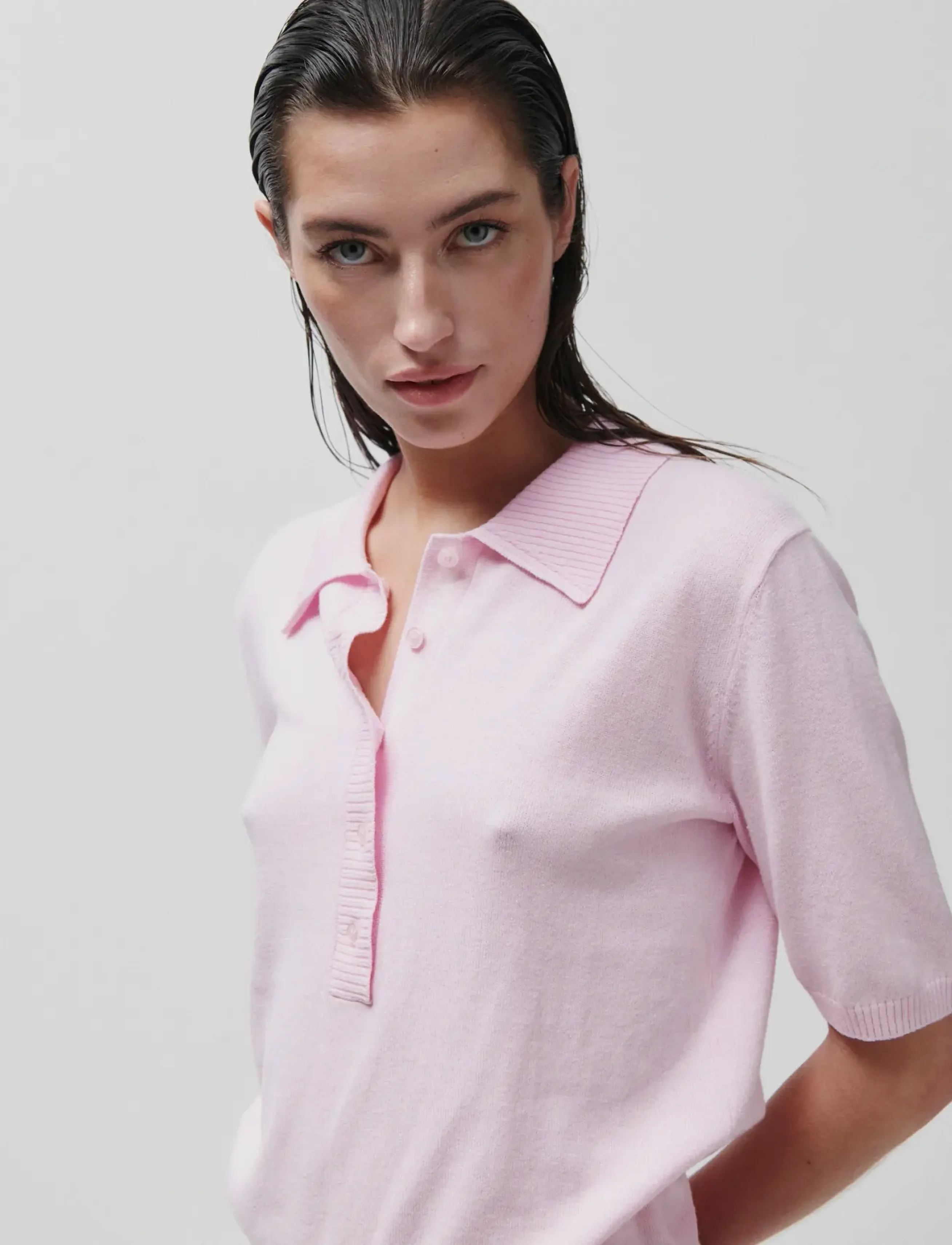 2NDDAY 2ND Jeano - Soft Wool Blend - T-Shirts & Tops - CHERRY BLOSSOM / pink/rose