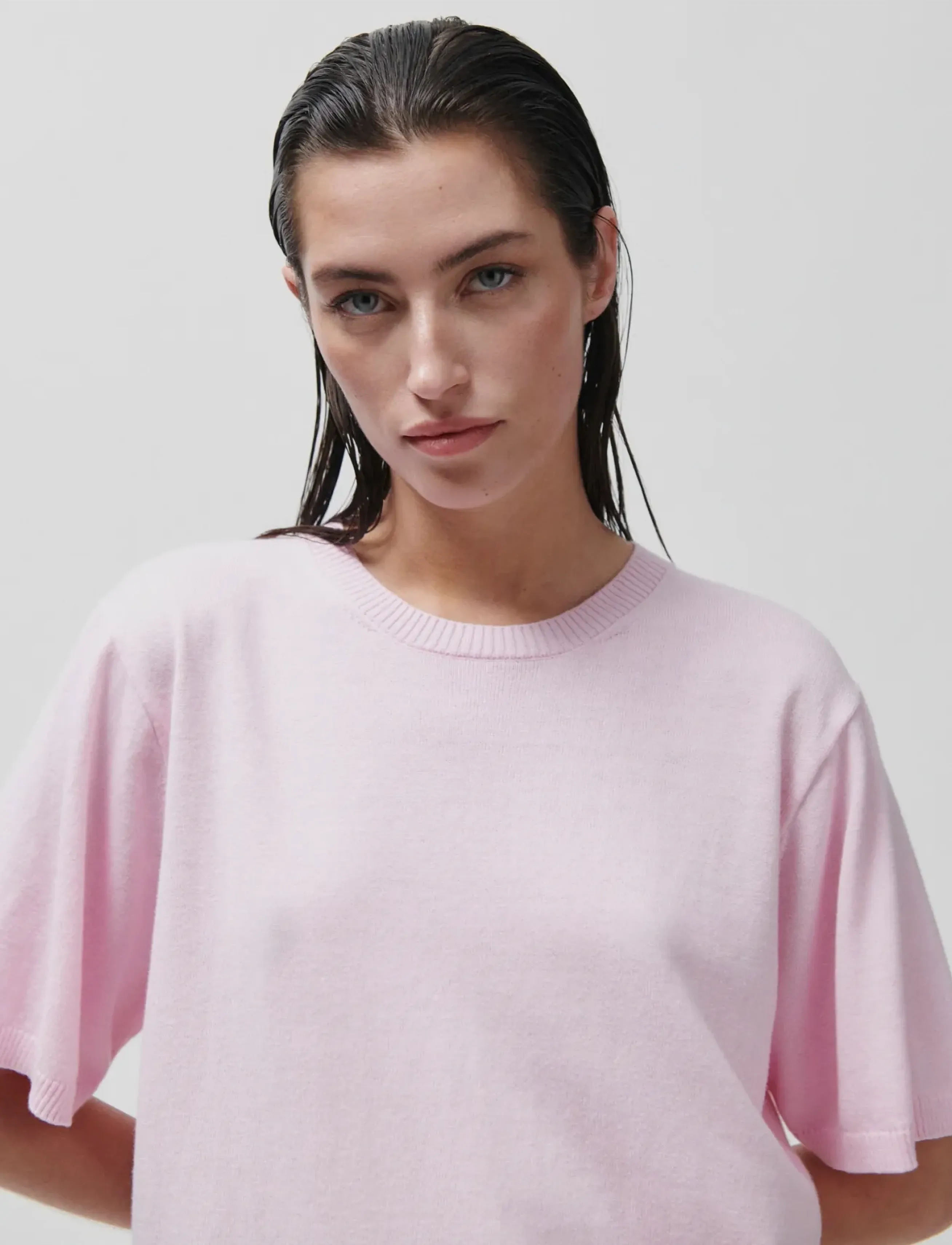 2NDDAY 2Nd Ingrid Soft Wool Blend, XXS, T-shirts & Oberteile, Rosa - Short-sleeved, Frauen