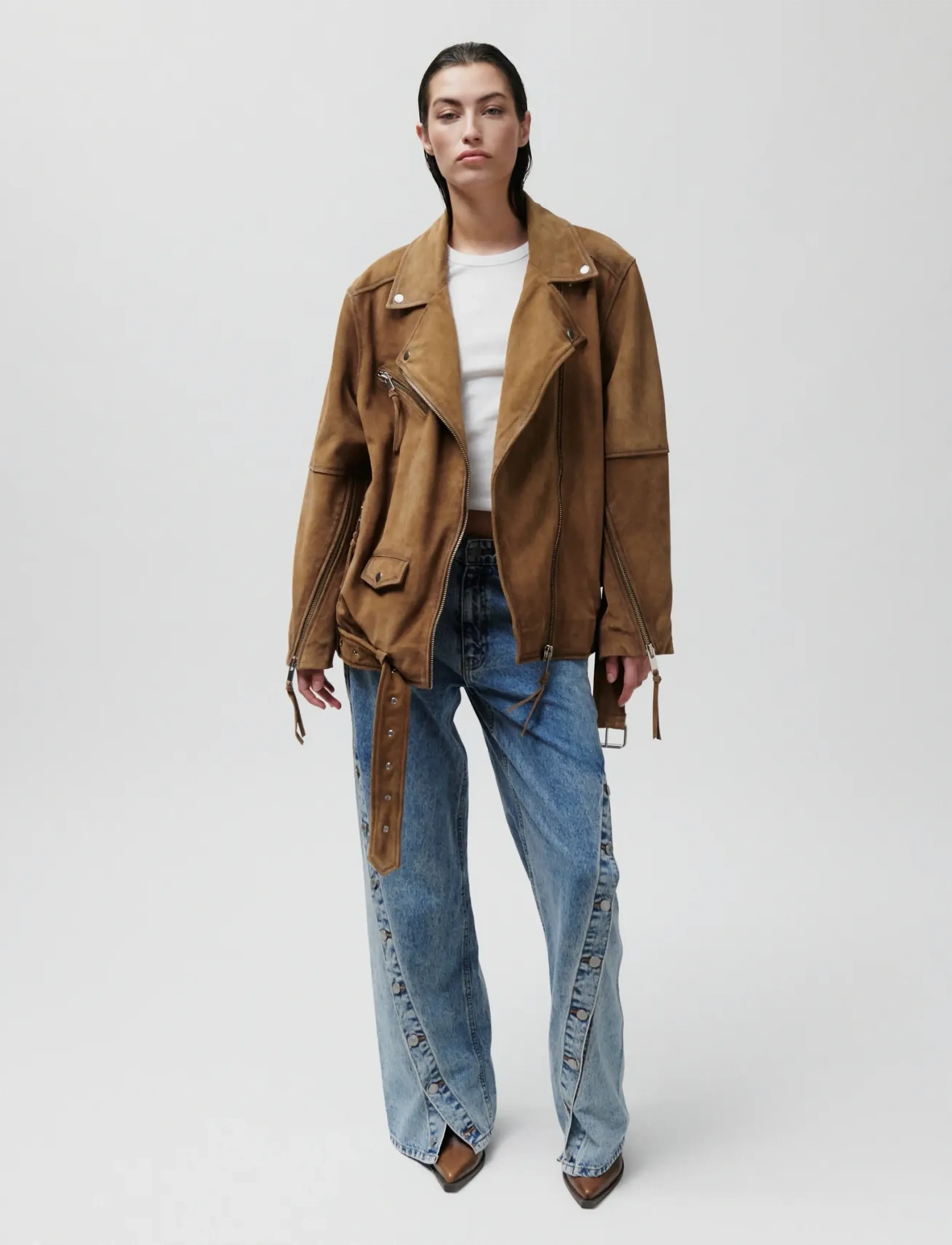 2NDDAY - 2ND Lote - Heavy Suede - odinės striukės - tobacco brown - 5